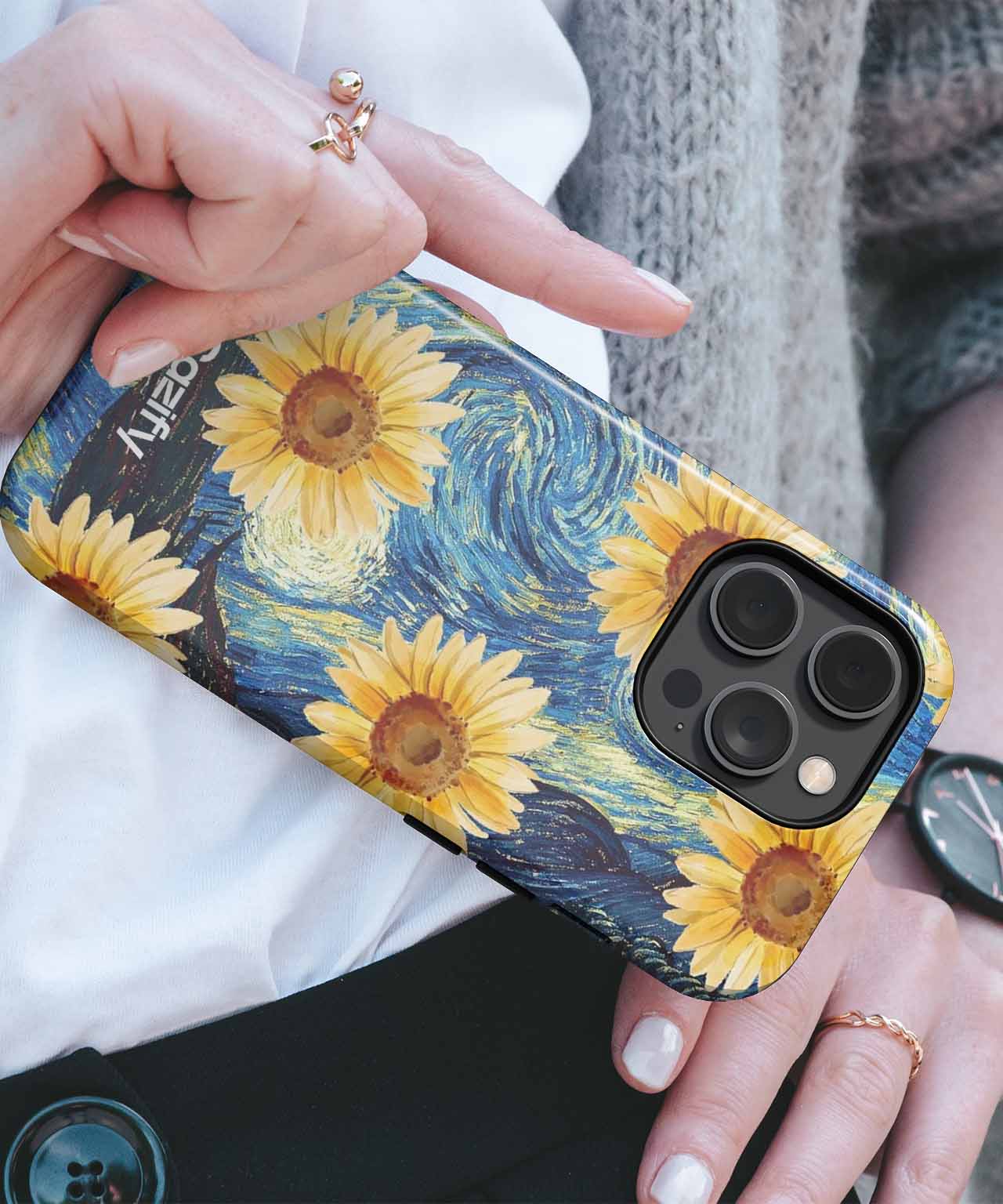Sunny Whirls of Joyful Blooms iPhone case Case Cazify - Delivery Canada