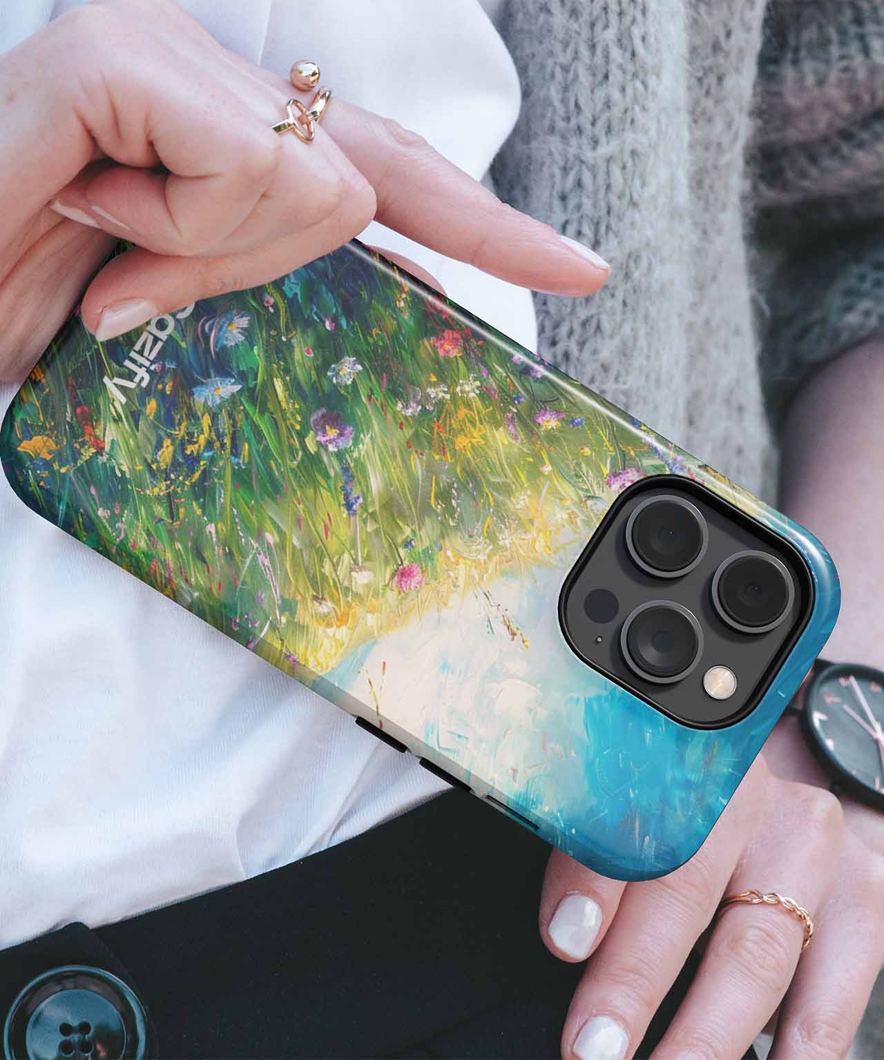 Sunny Wildflower Dance in the Breeze iPhone case Case Cazify - Delivery Canada