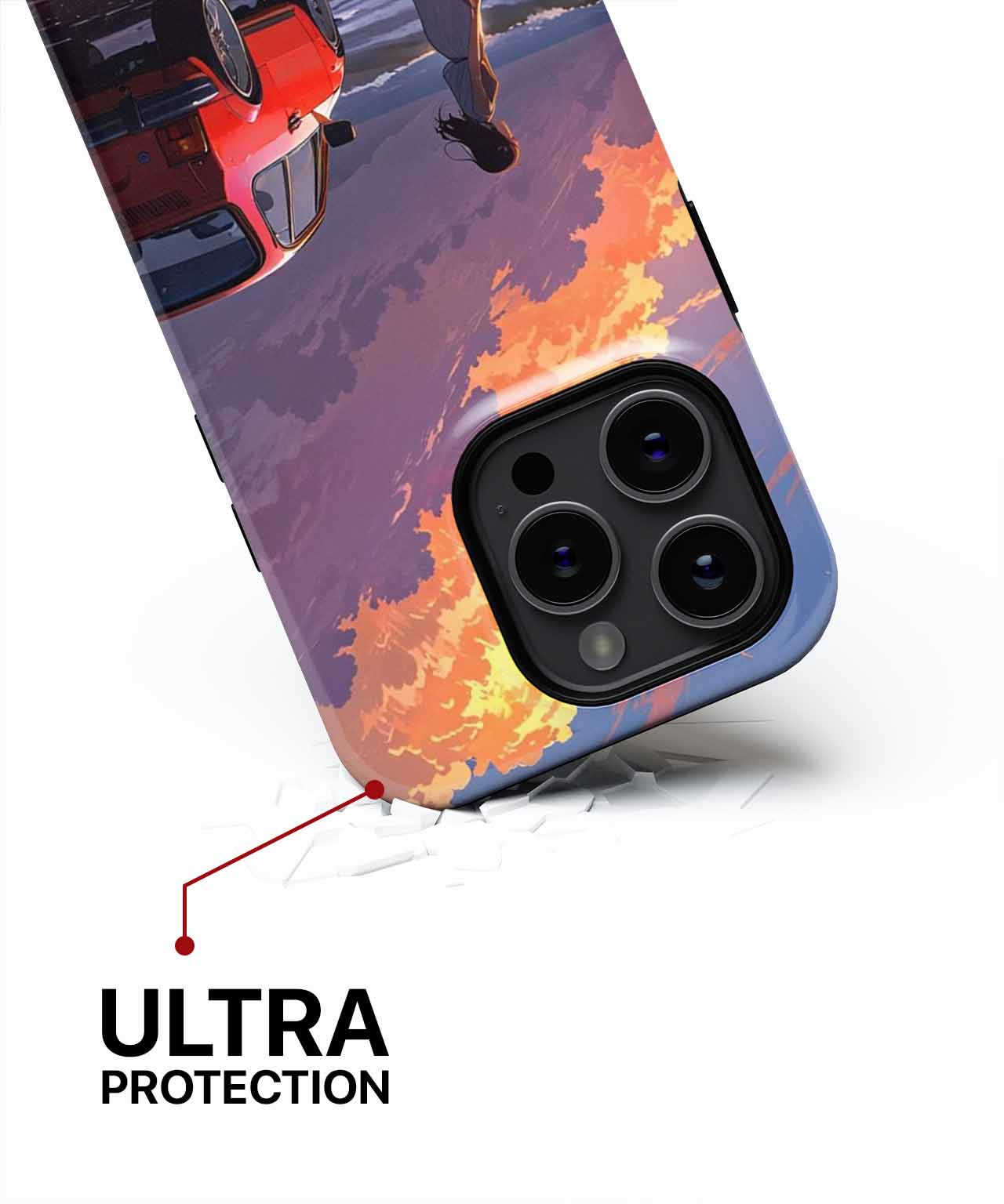Sunset Beach Adventure with a Classic Car iPhone case Case Cazify - Delivery Canada