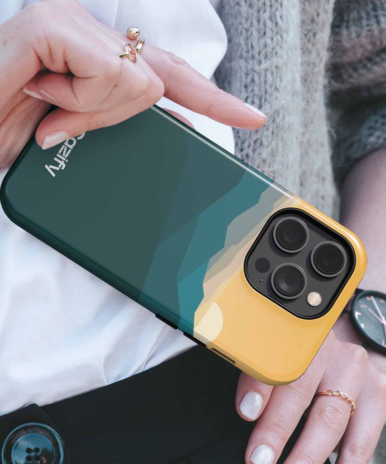 Sunset Overlapping Mountains in Peaceful Harmony iPhone case Case Cazify - Delivery Canada