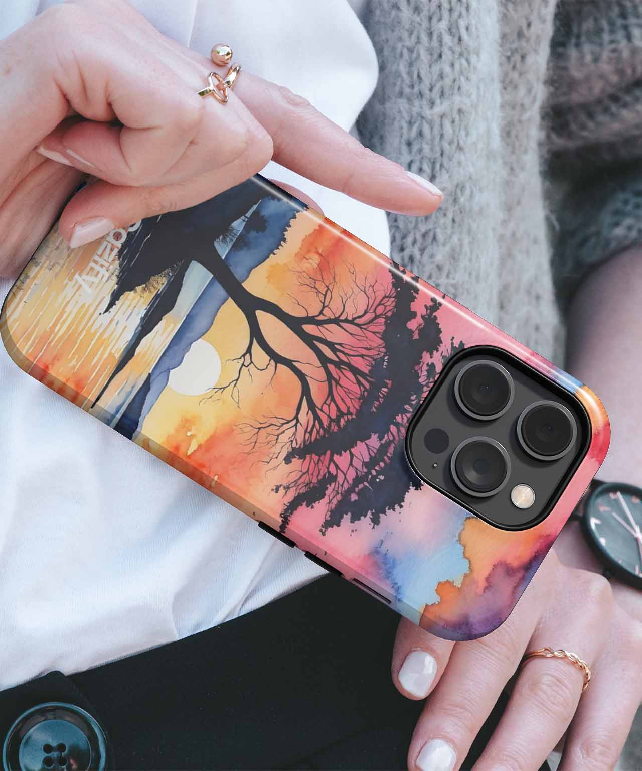 Sunset Serenade Over Tranquil Waters iPhone case Case Cazify - Delivery Canada