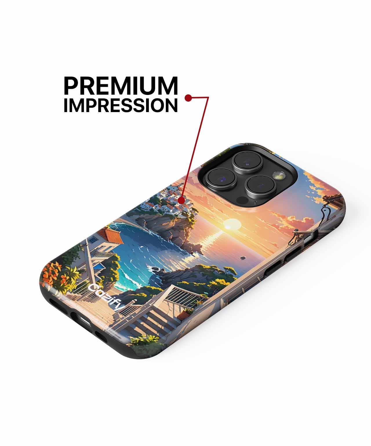 Sunset Stroll by the Ocean Breeze iPhone case Case Cazify - Delivery Canada