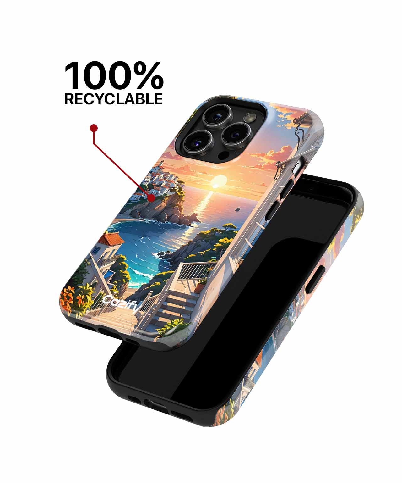 Sunset Stroll by the Ocean Breeze iPhone case Case Cazify - Delivery Canada