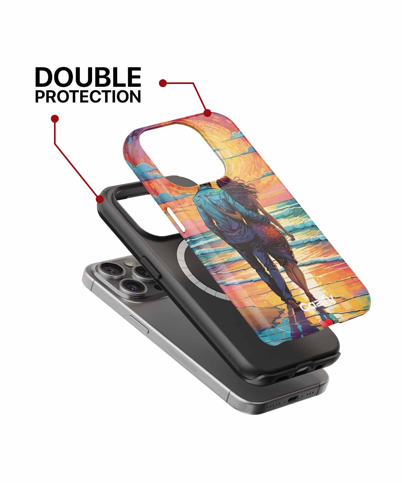 Sunset Stroll with My Love iPhone case Case Cazify - Delivery Canada