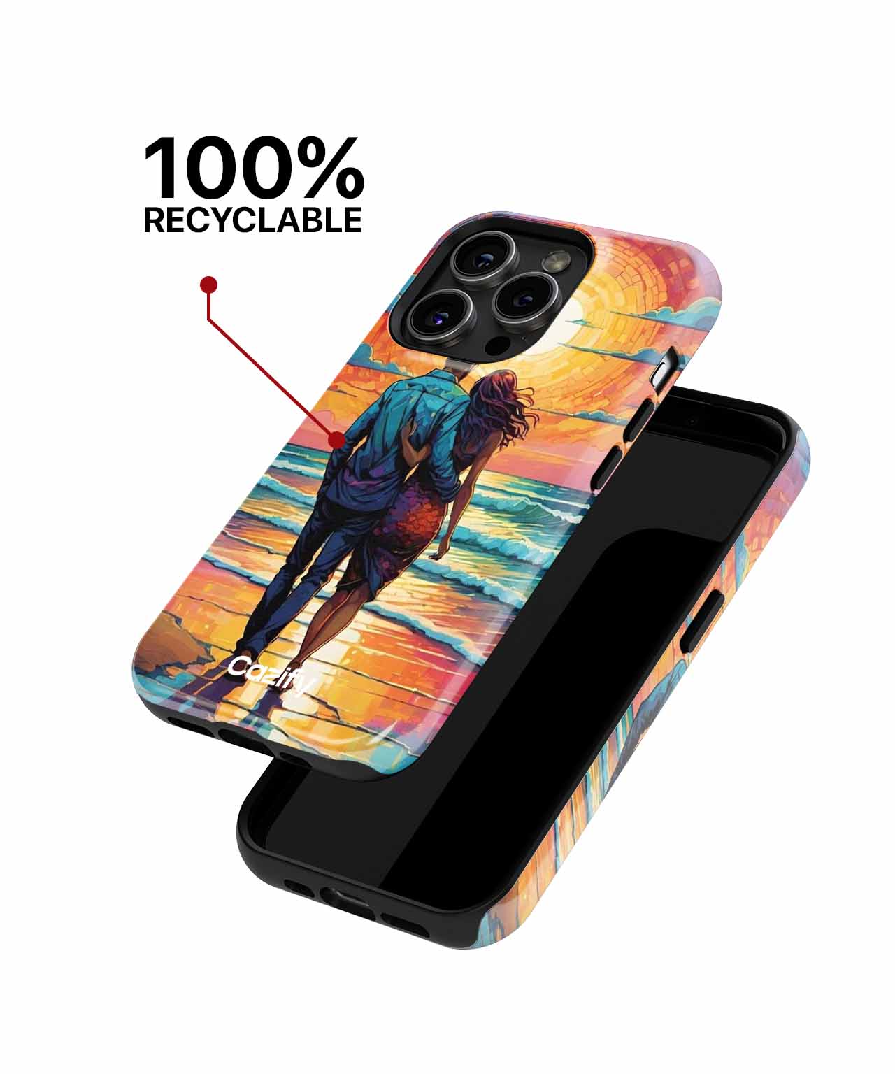 Sunset Stroll with My Love iPhone case Case Cazify - Delivery Canada