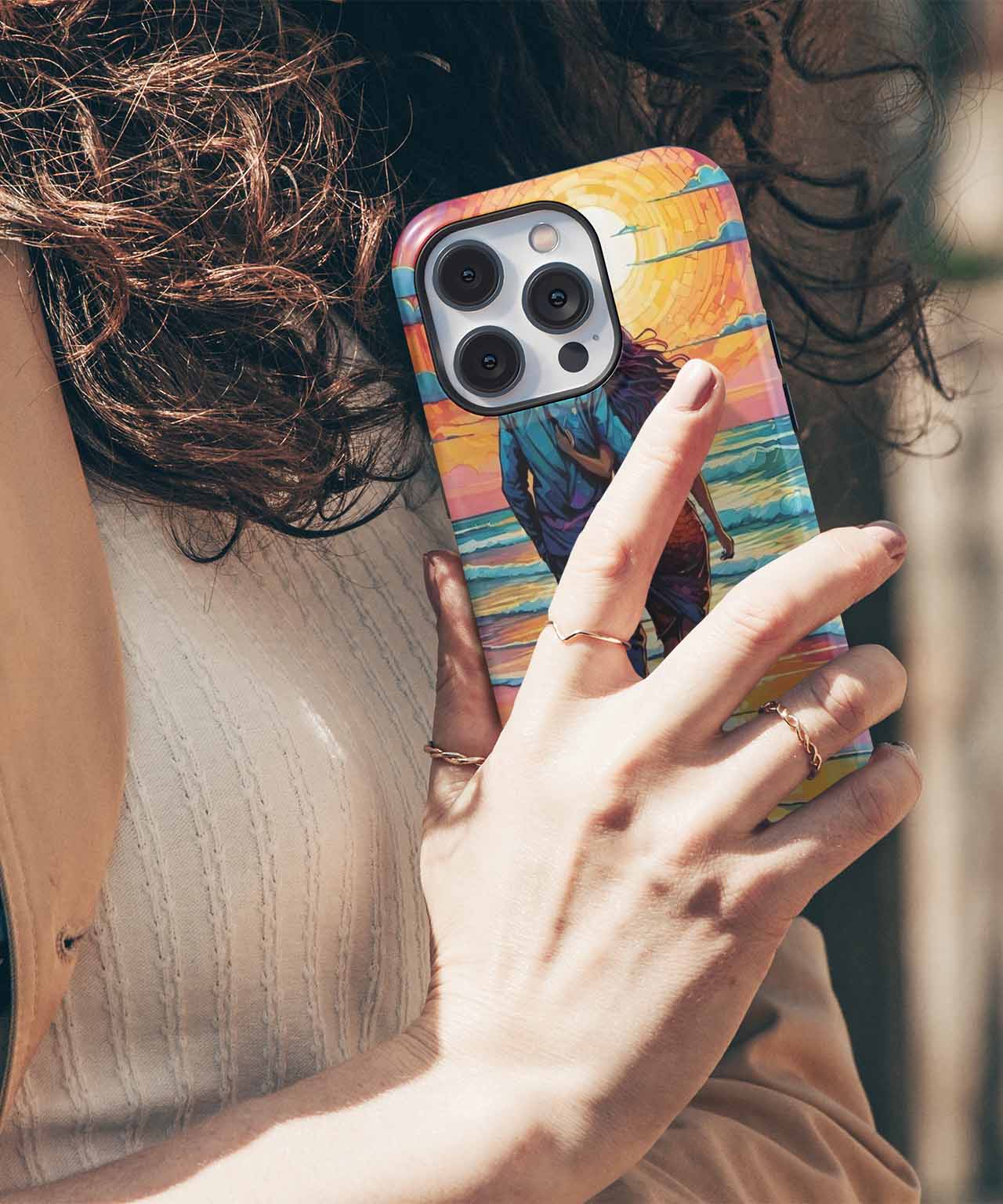 Sunset Stroll with My Love iPhone case Case Cazify - Delivery Canada
