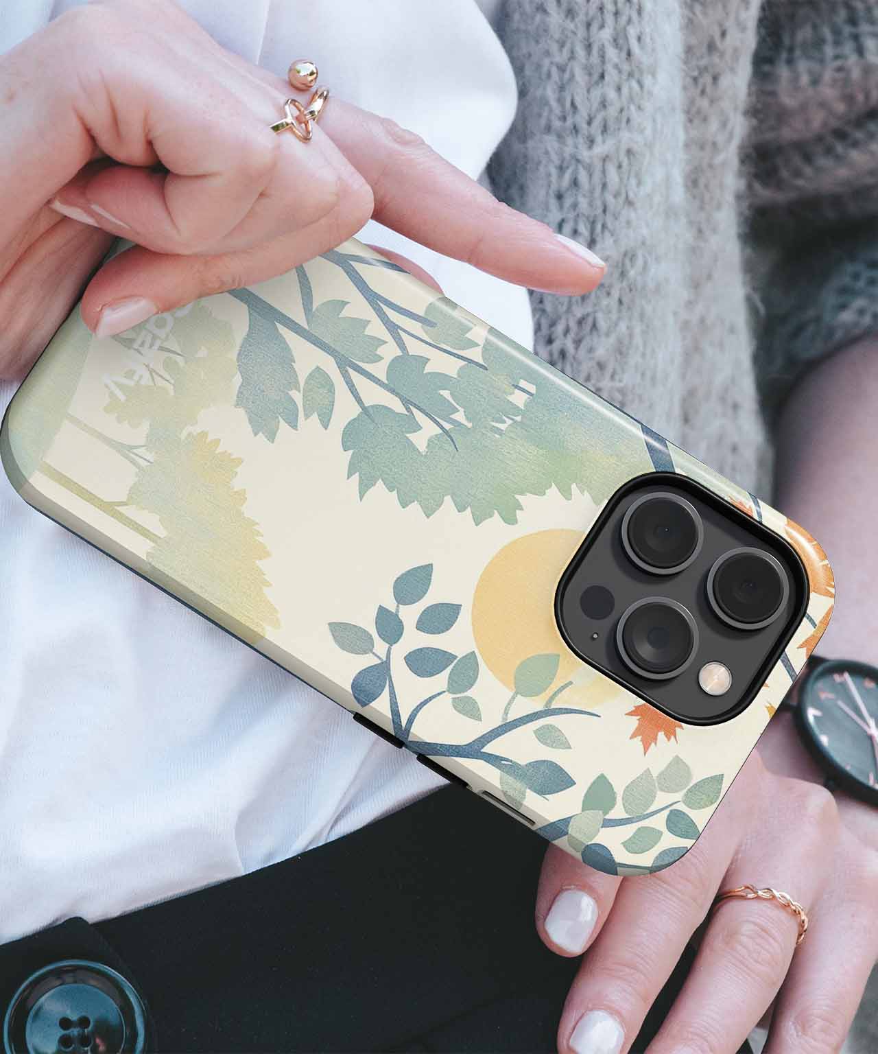 Sunshine and Fall Leaves Dance iPhone case Case Cazify - Delivery Canada