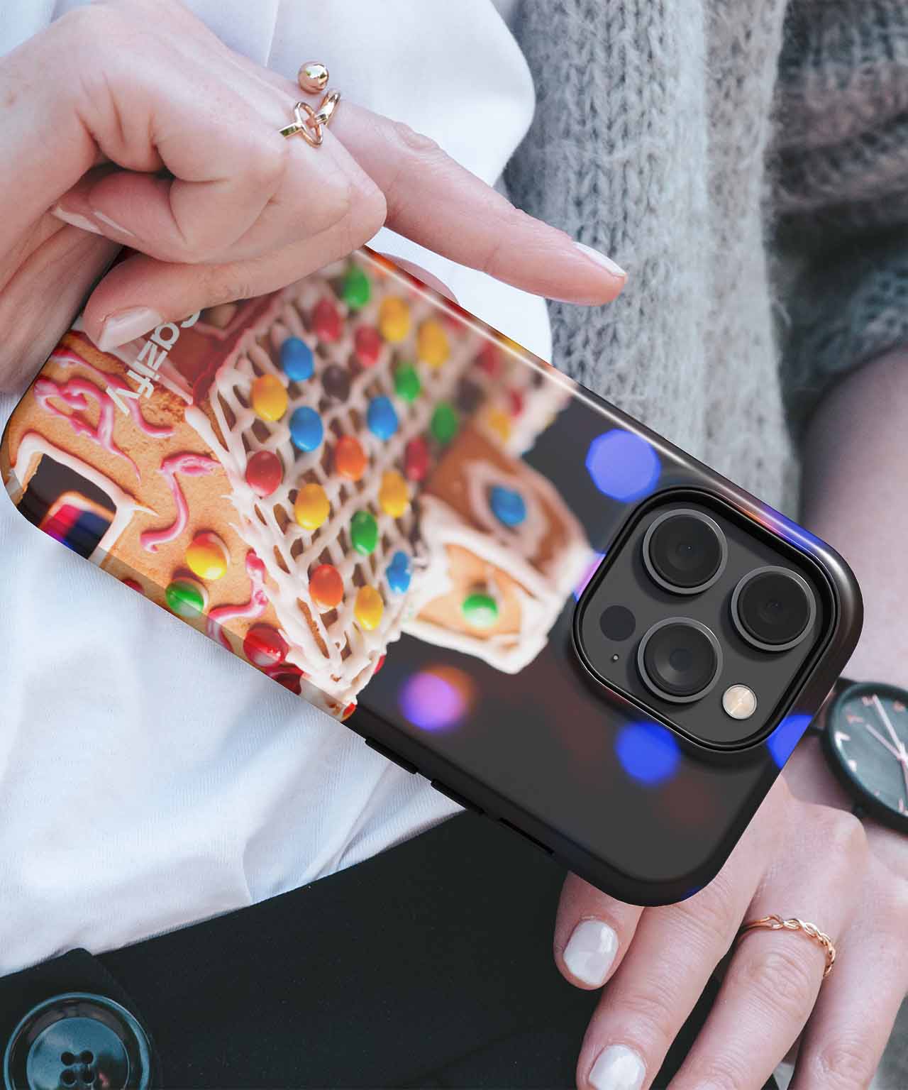 Sweet Festive Gingerbread House Delight iPhone case Case Cazify - Delivery Canada