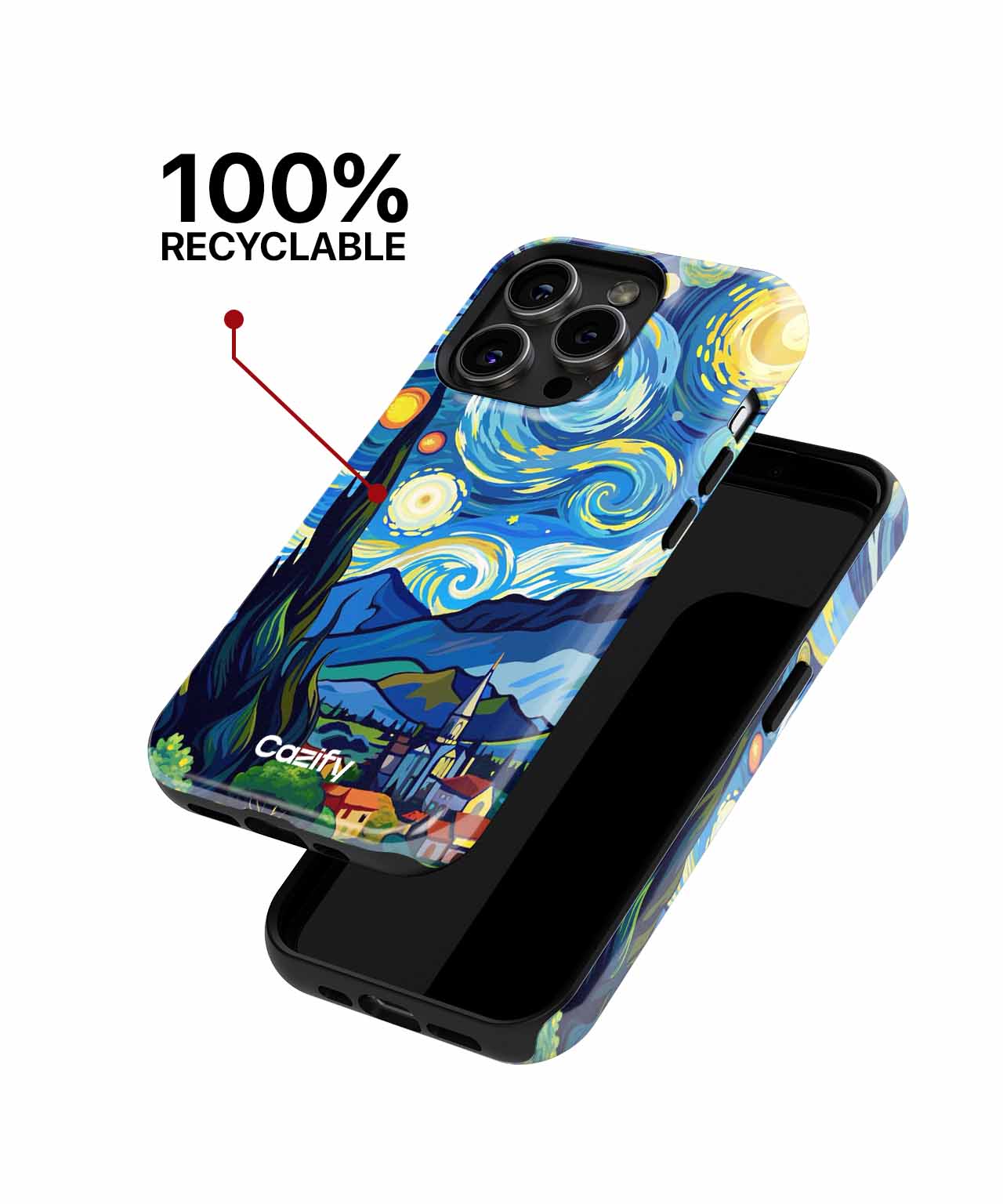 Swirling Stars and Dreamy Nights iPhone case Case Cazify - Delivery Canada