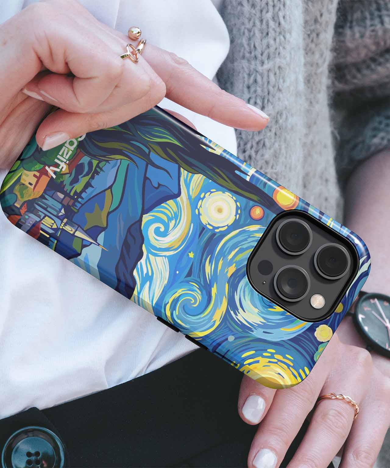 Swirling Stars and Dreamy Nights iPhone case Case Cazify - Delivery Canada