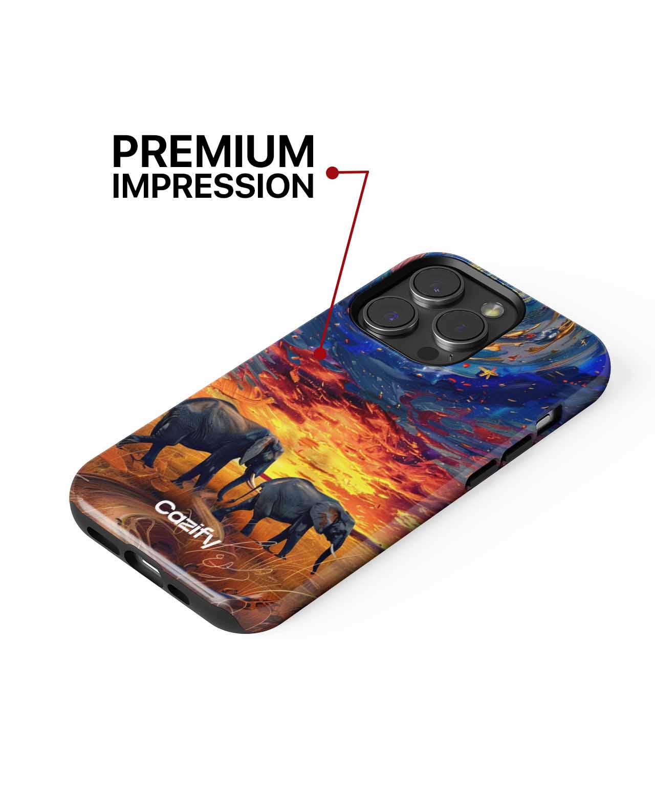 Tranquil Elephants Under Starry Sky iPhone case Case Cazify - Delivery Canada