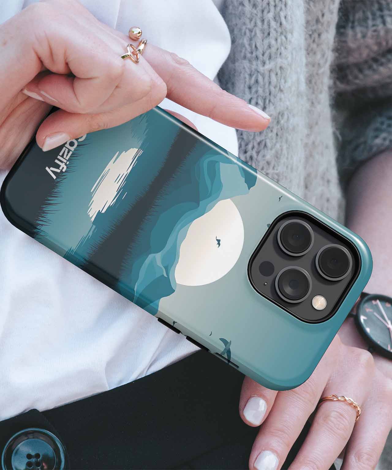 Tranquil Evening Mountain Reflection iPhone case Case Cazify - Delivery Canada