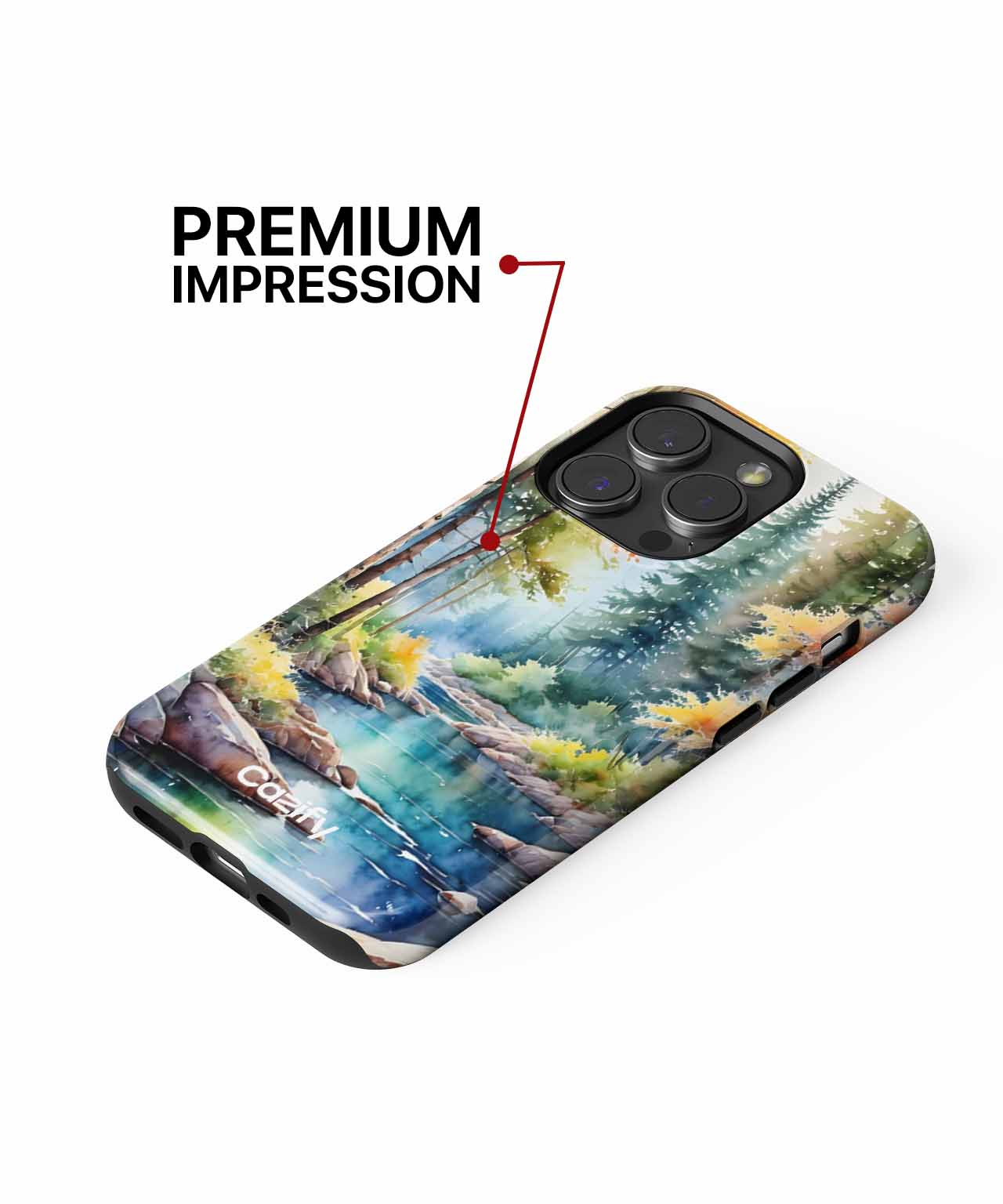 Tranquil Forest Stream Autumn Bliss iPhone case Case Cazify - Delivery Canada