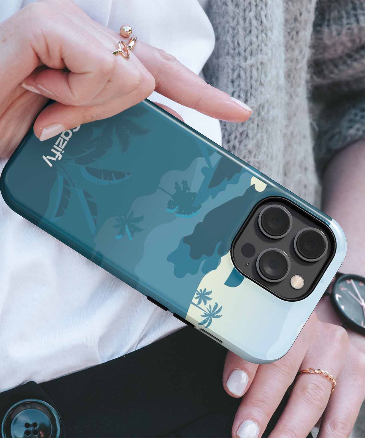 Tranquil Jungle Escape Under Blue Skies iPhone case Case Cazify - Delivery Canada