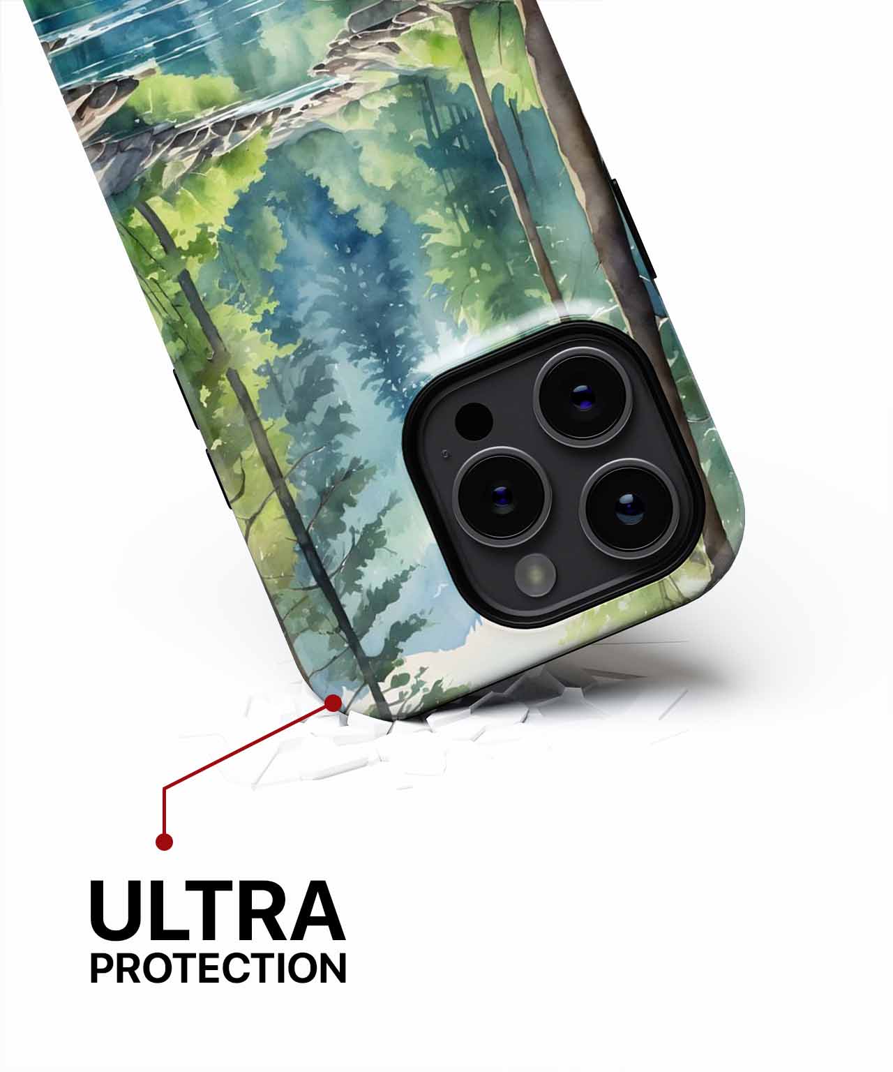 Tranquil Nature Escape with Flowing River iPhone case Case Cazify - Delivery Canada