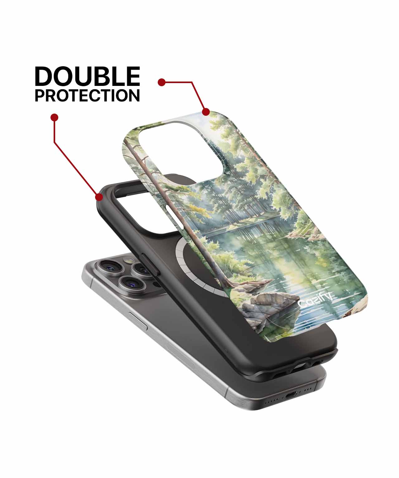 Tranquil Nature Retreat with Stunning Reflections iPhone case Case Cazify - Delivery Canada