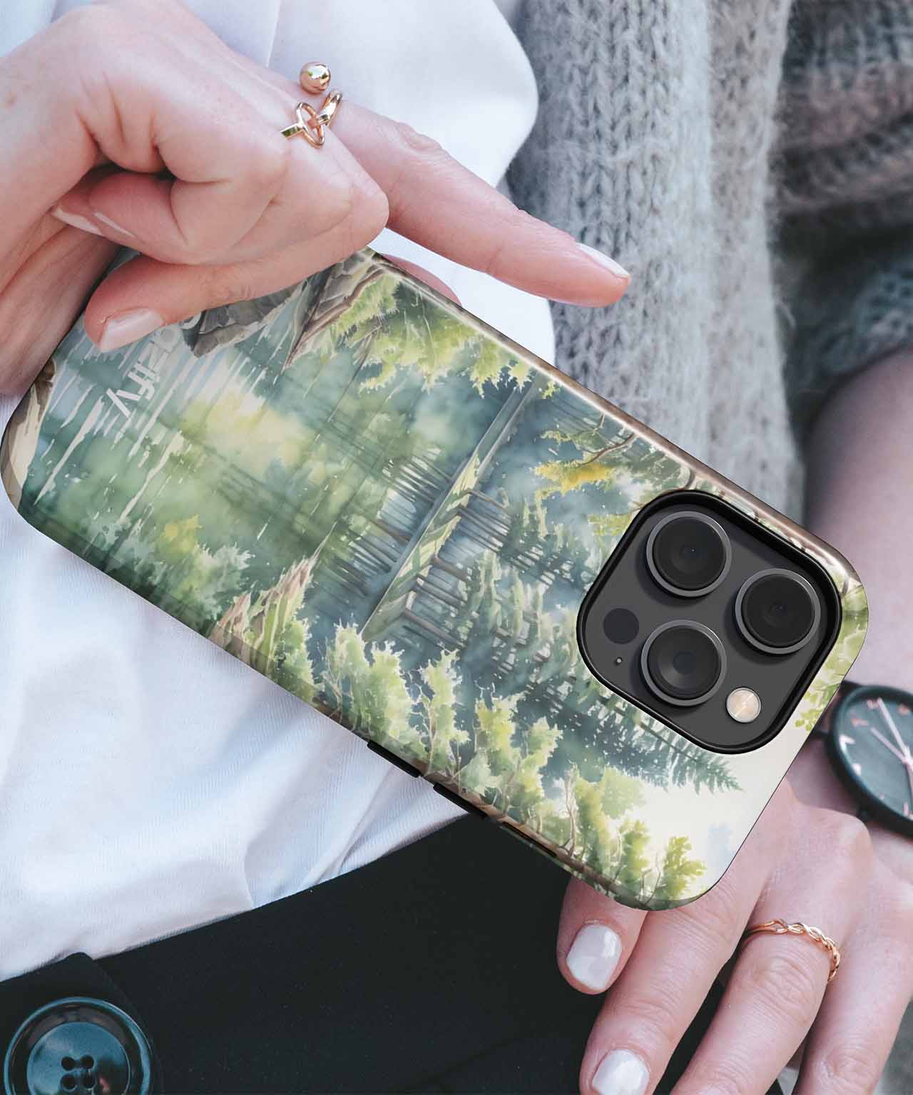 Tranquil Nature Retreat with Stunning Reflections iPhone case Case Cazify - Delivery Canada