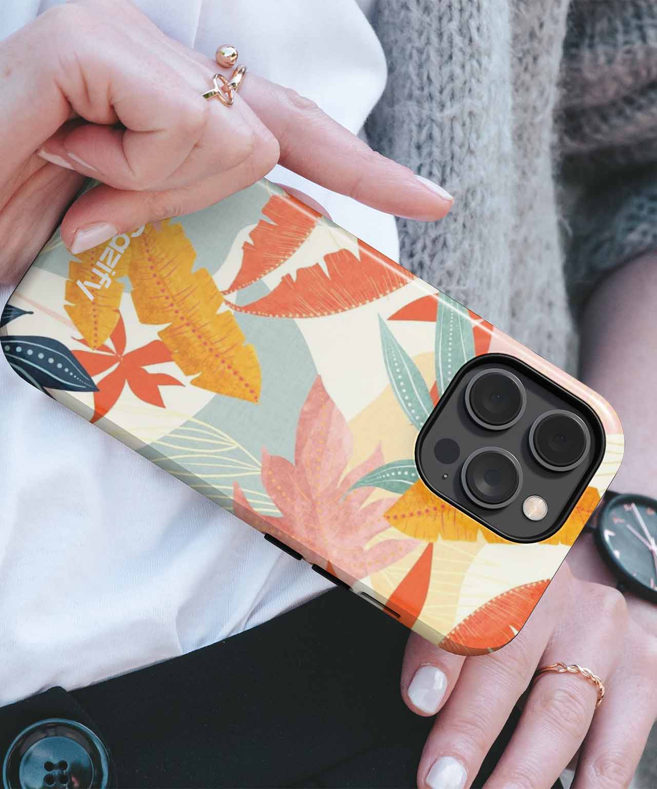 Tropical Delight with Vibrant Leaves iPhone case Case Cazify - Delivery Canada