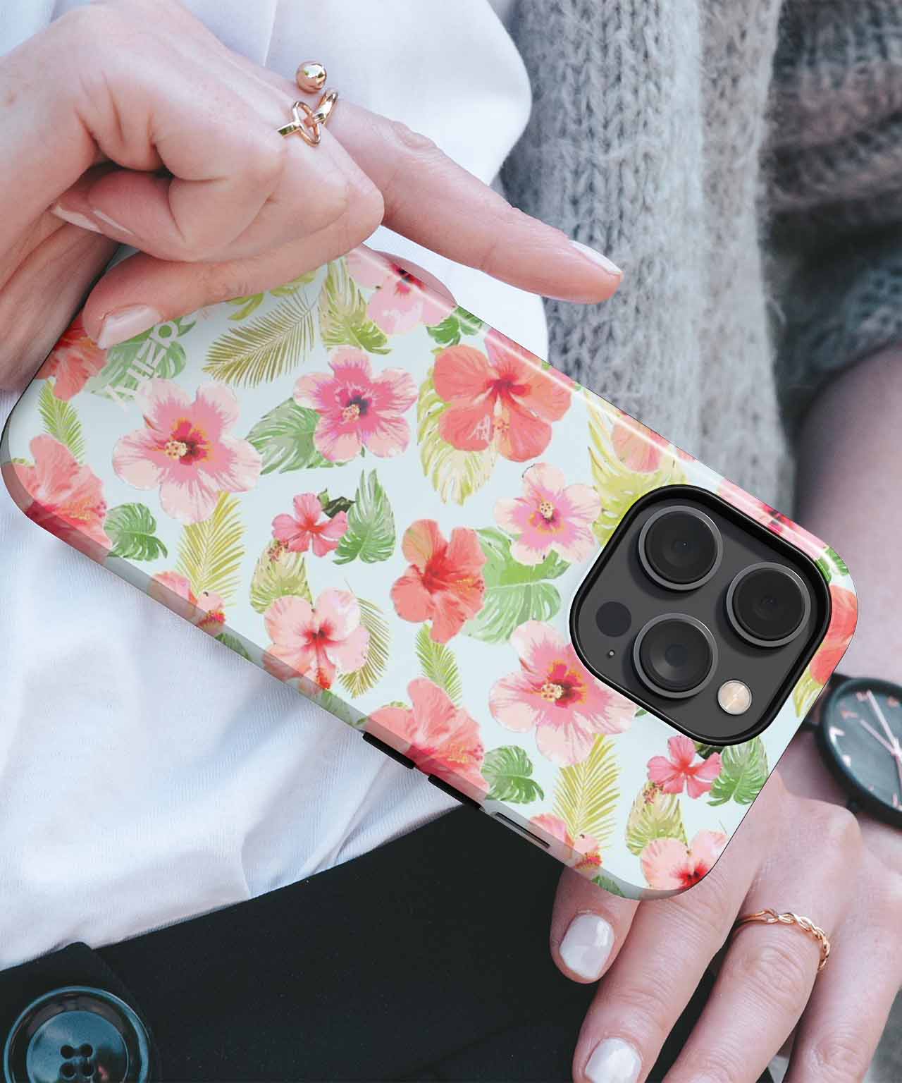 Tropical Fiesta of Vibrant Blooms iPhone case Case Cazify - Delivery Canada