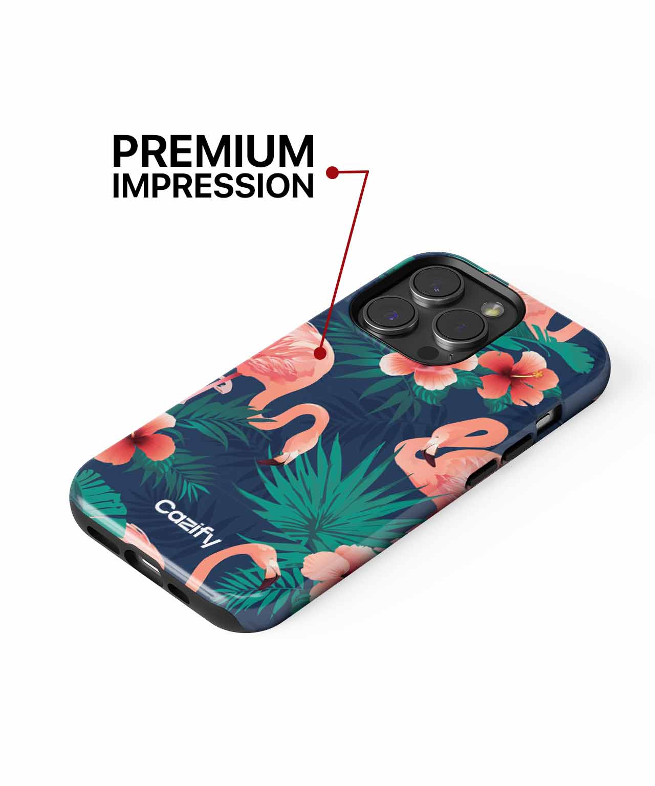 Tropical Flamingos Dancing in Paradise iPhone case Case Cazify - Delivery Canada
