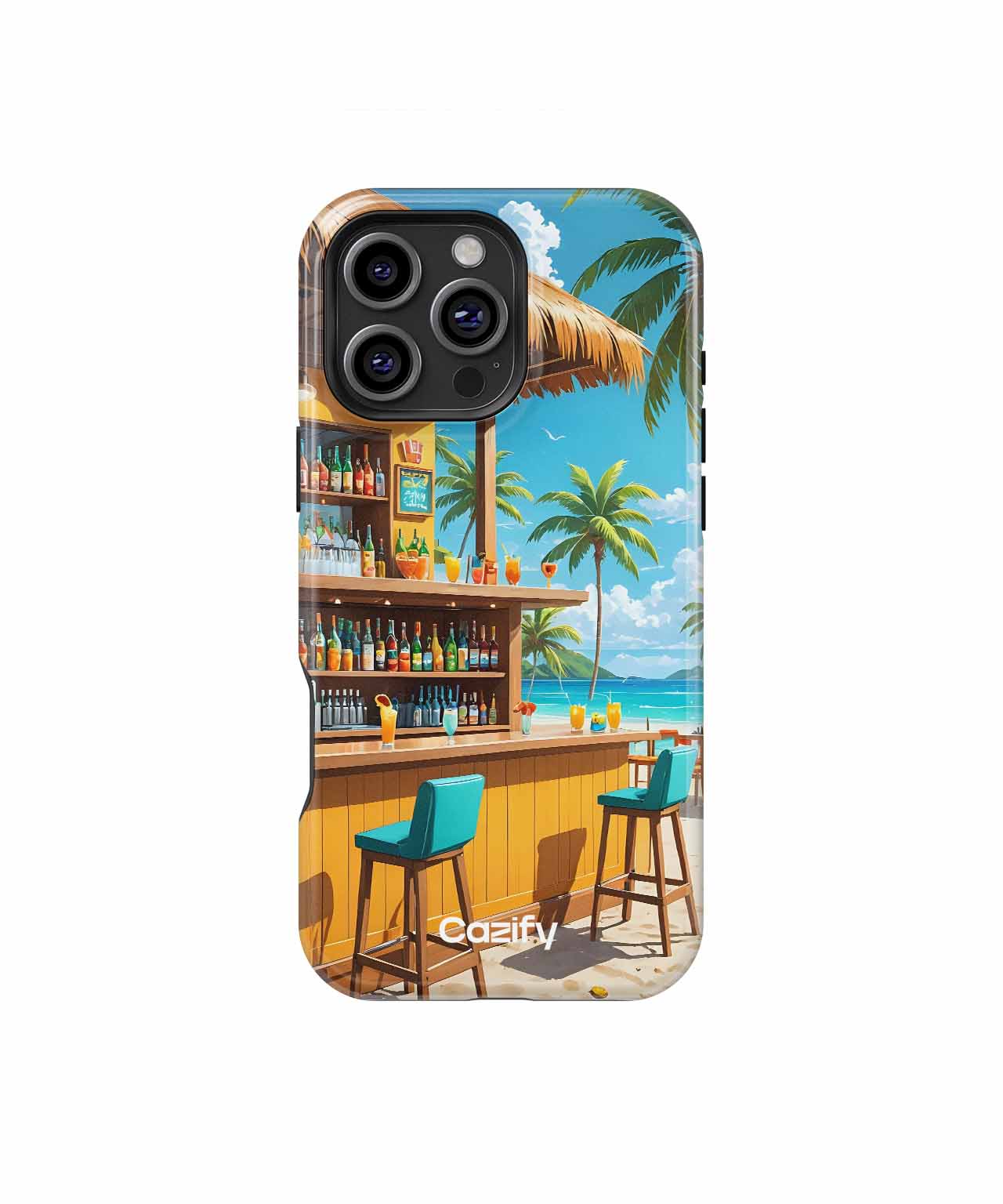 Tropical Paradise Cocktails Under Palm Trees iPhone case Case Cazify - Delivery Canada