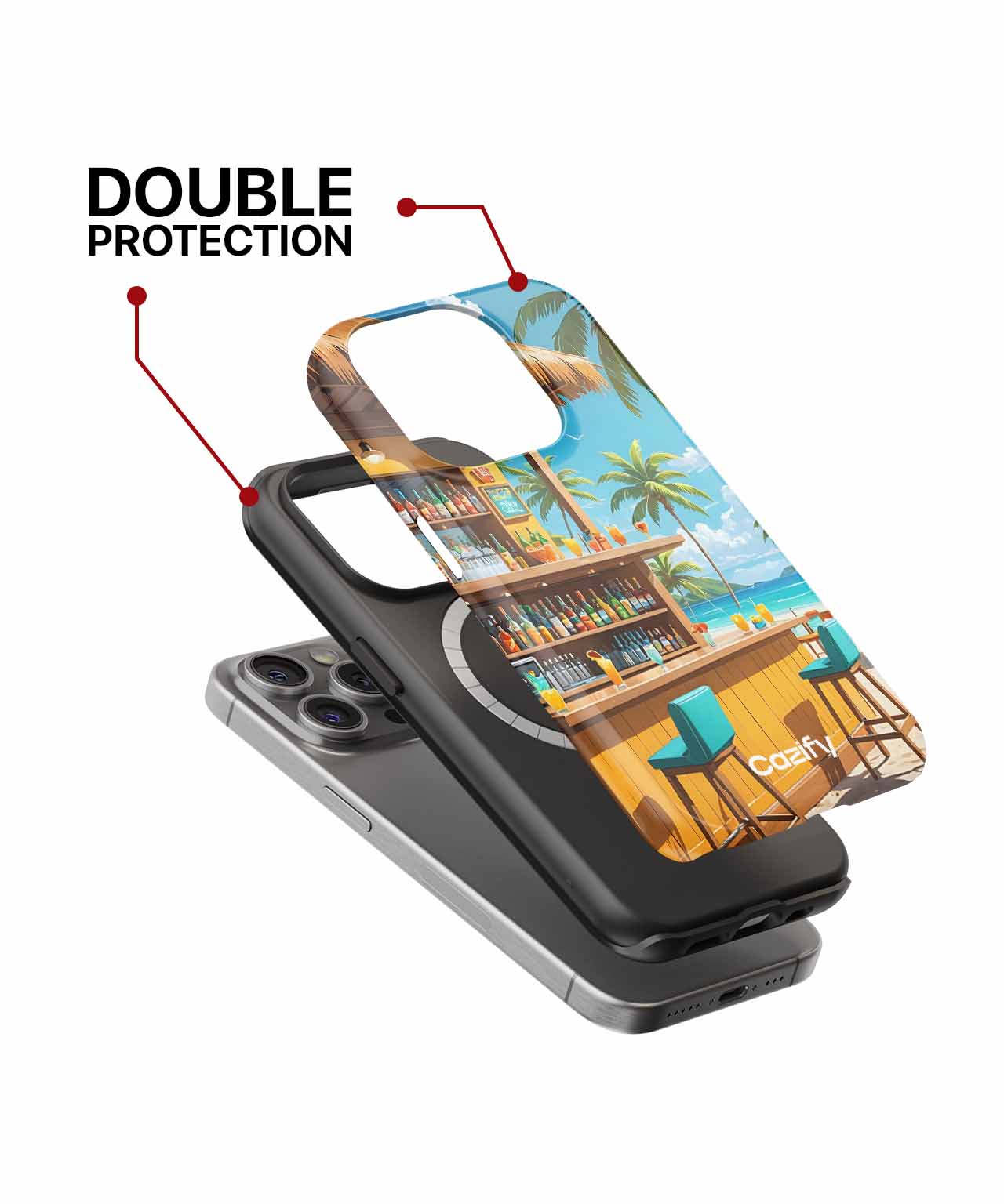 Tropical Paradise Cocktails Under Palm Trees iPhone case Case Cazify - Delivery Canada