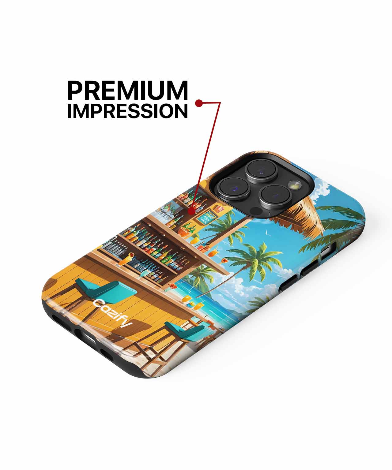 Tropical Paradise Cocktails Under Palm Trees iPhone case Case Cazify - Delivery Canada
