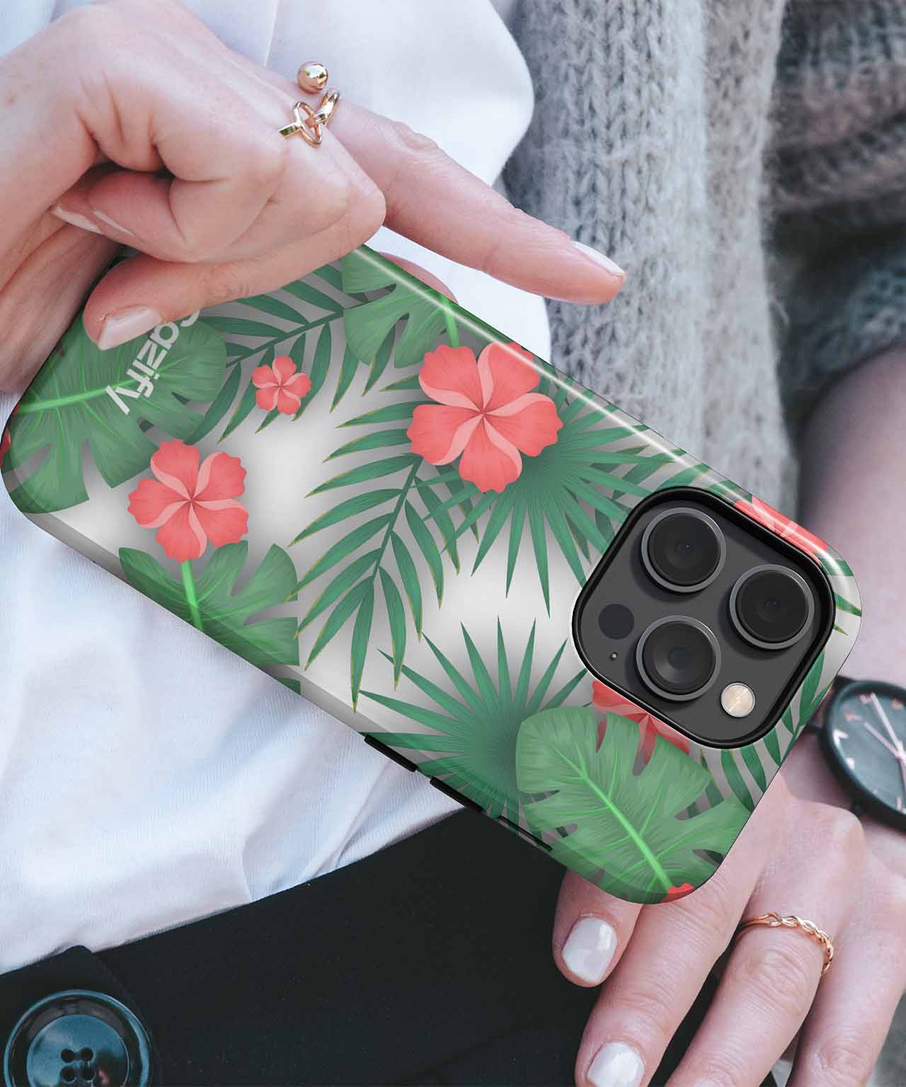 Tropical Paradise Floral Delight iPhone case Case Cazify - Delivery Canada