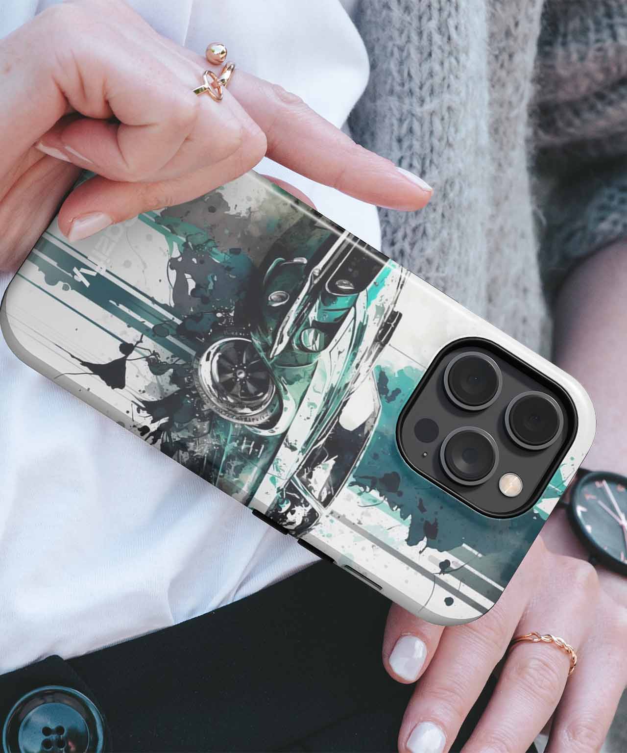 Turbocharged Speed Demon in Colorful Chaos iPhone case Case Cazify - Delivery Canada