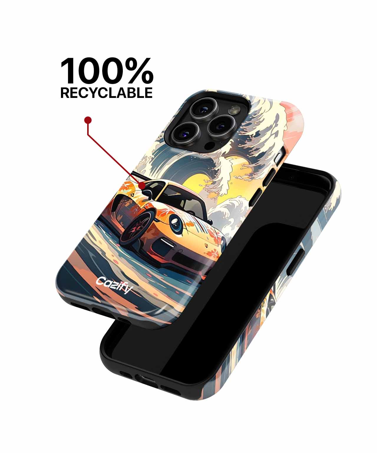 Turbocharged Waves of Colorful Fun iPhone case Case Cazify - Delivery Canada