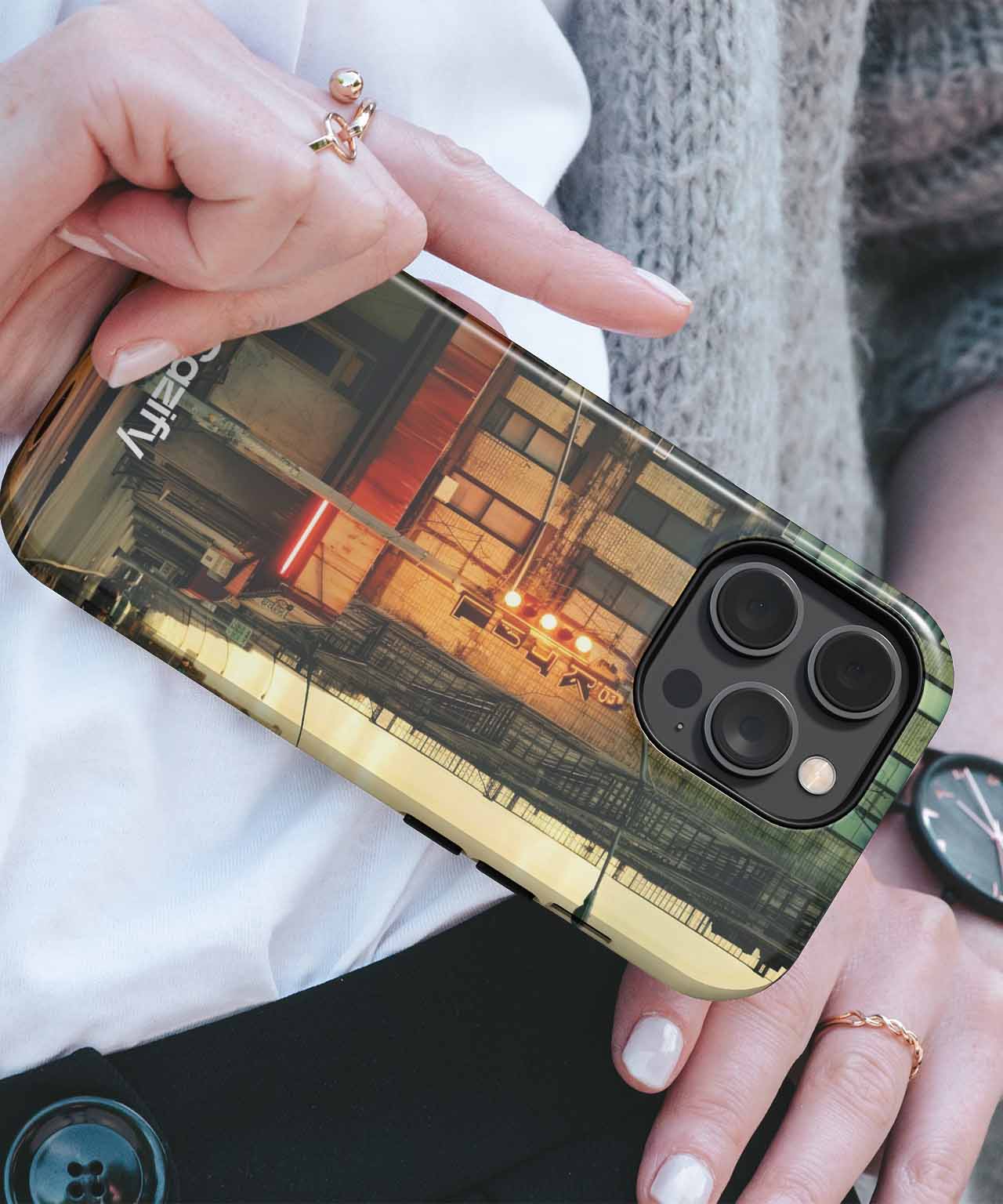 Urban Sunshine Breaks Through Gritty Streets iPhone case Case Cazify - Delivery Canada