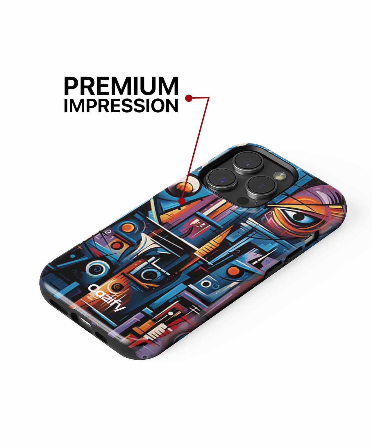 Vibrant Abstract Expression in Chaos iPhone case Case Cazify - Delivery Canada