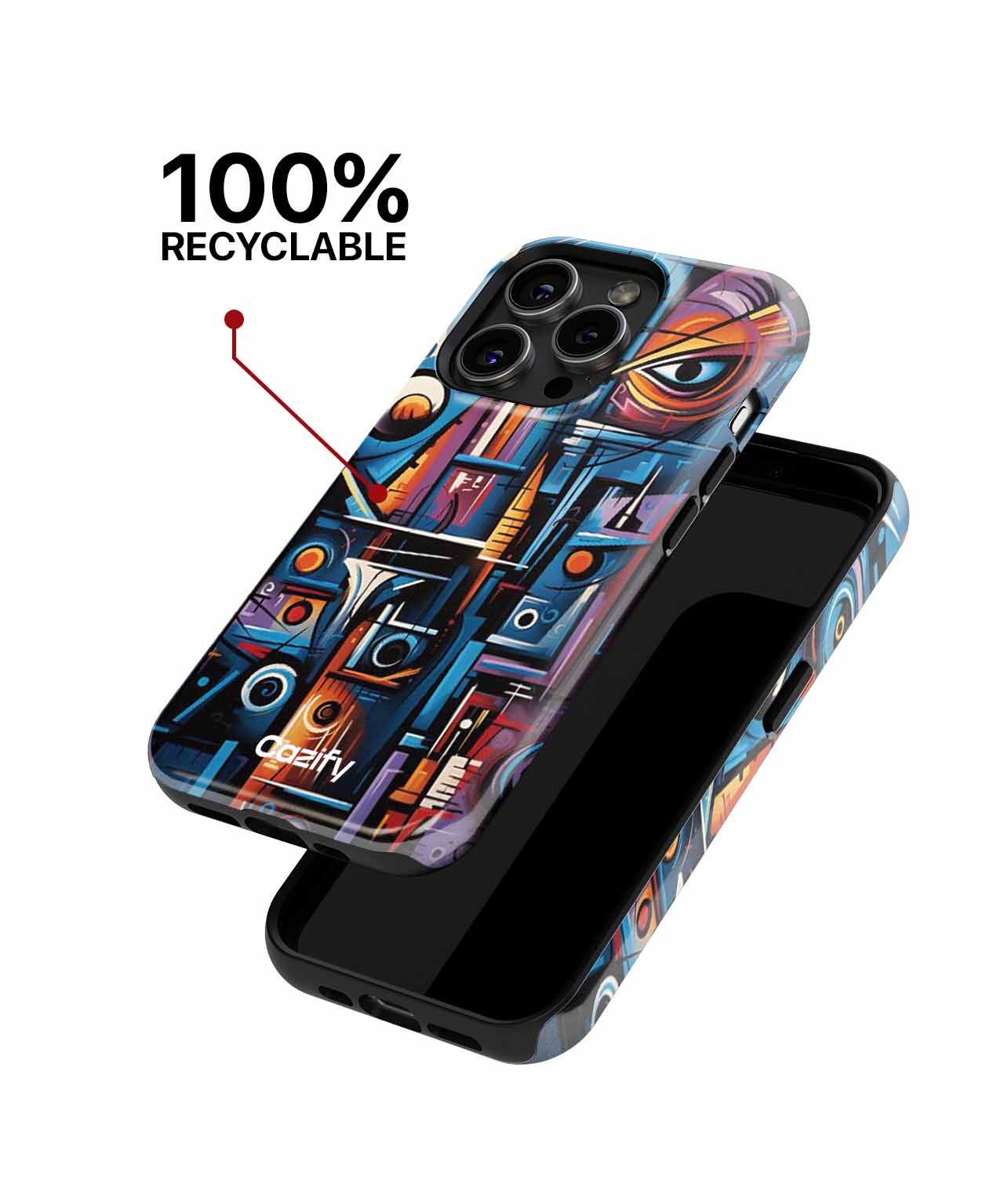 Vibrant Abstract Expression in Chaos iPhone case Case Cazify - Delivery Canada