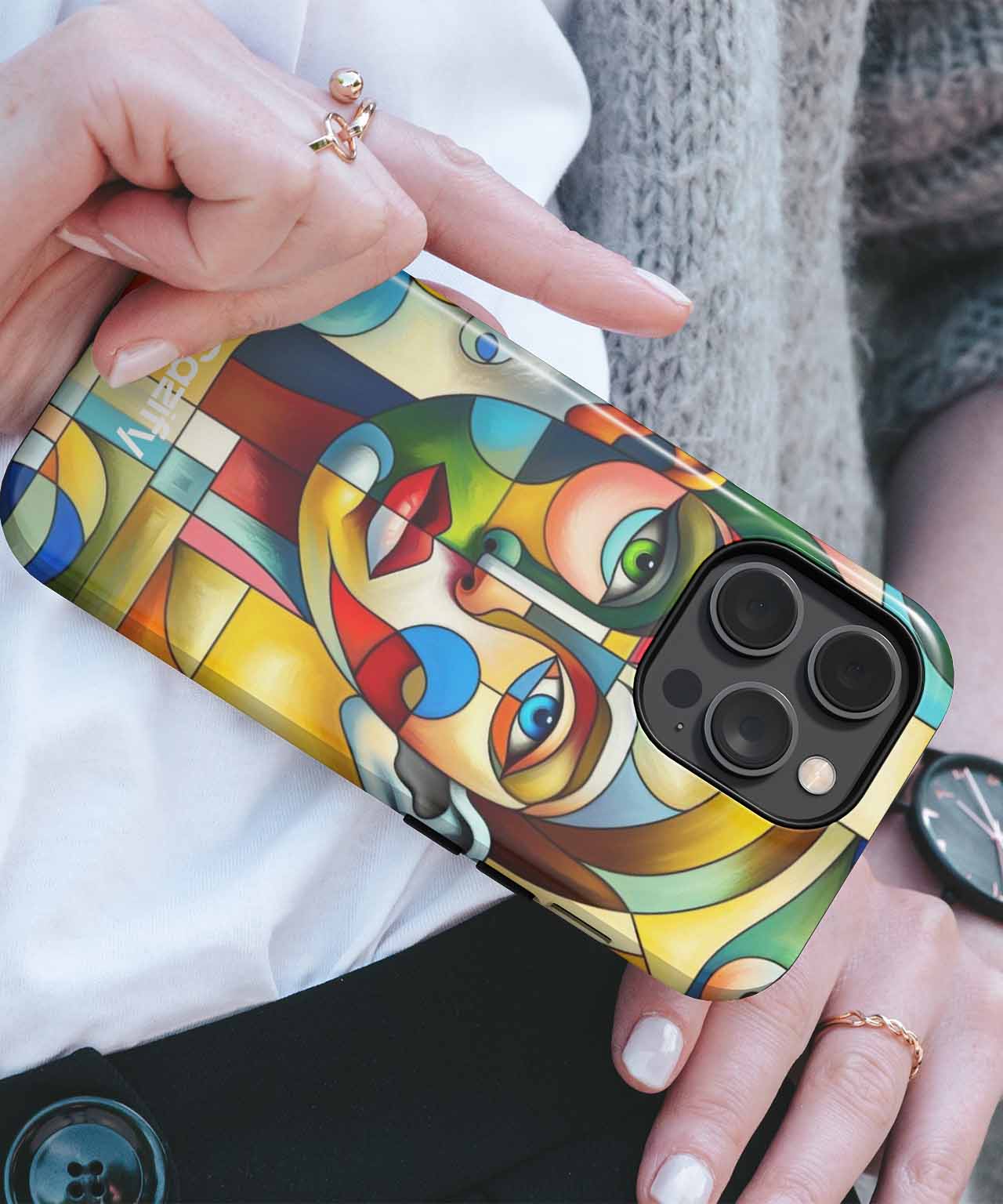 Vibrant Colorful Face of Emotions iPhone case Case Cazify - Delivery Canada