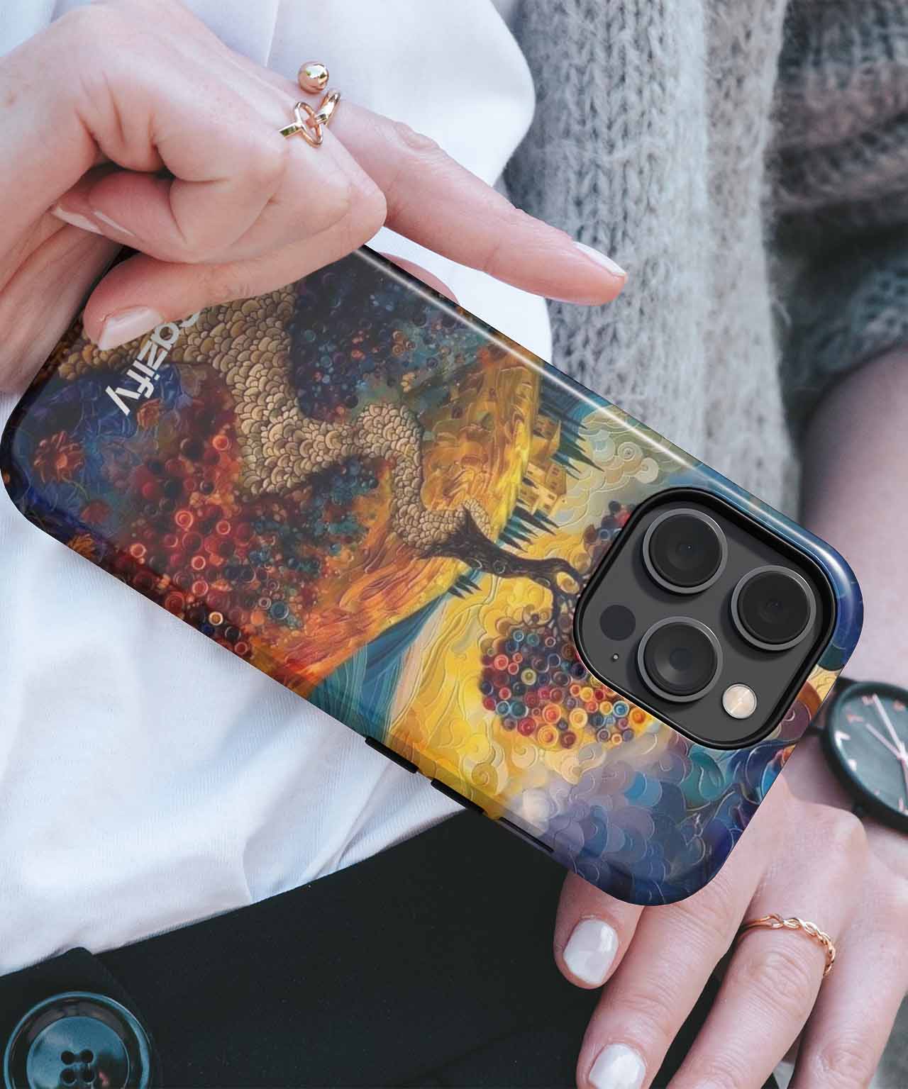 Vibrant Colorful Pathway to Blissful Serenity iPhone case Case Cazify - Delivery Canada