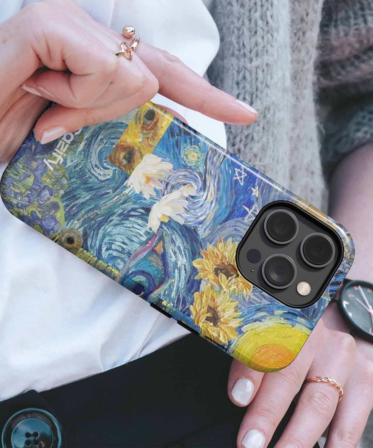 Vibrant Cosmic Eye Water Painting iPhone case Case Cazify - Delivery Canada