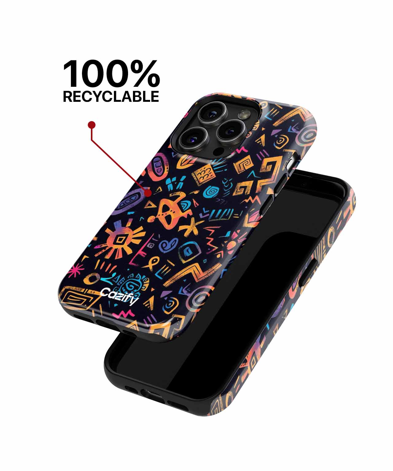 Vibrant Cosmic Patterns That Dance iPhone case Case Cazify - Delivery Canada
