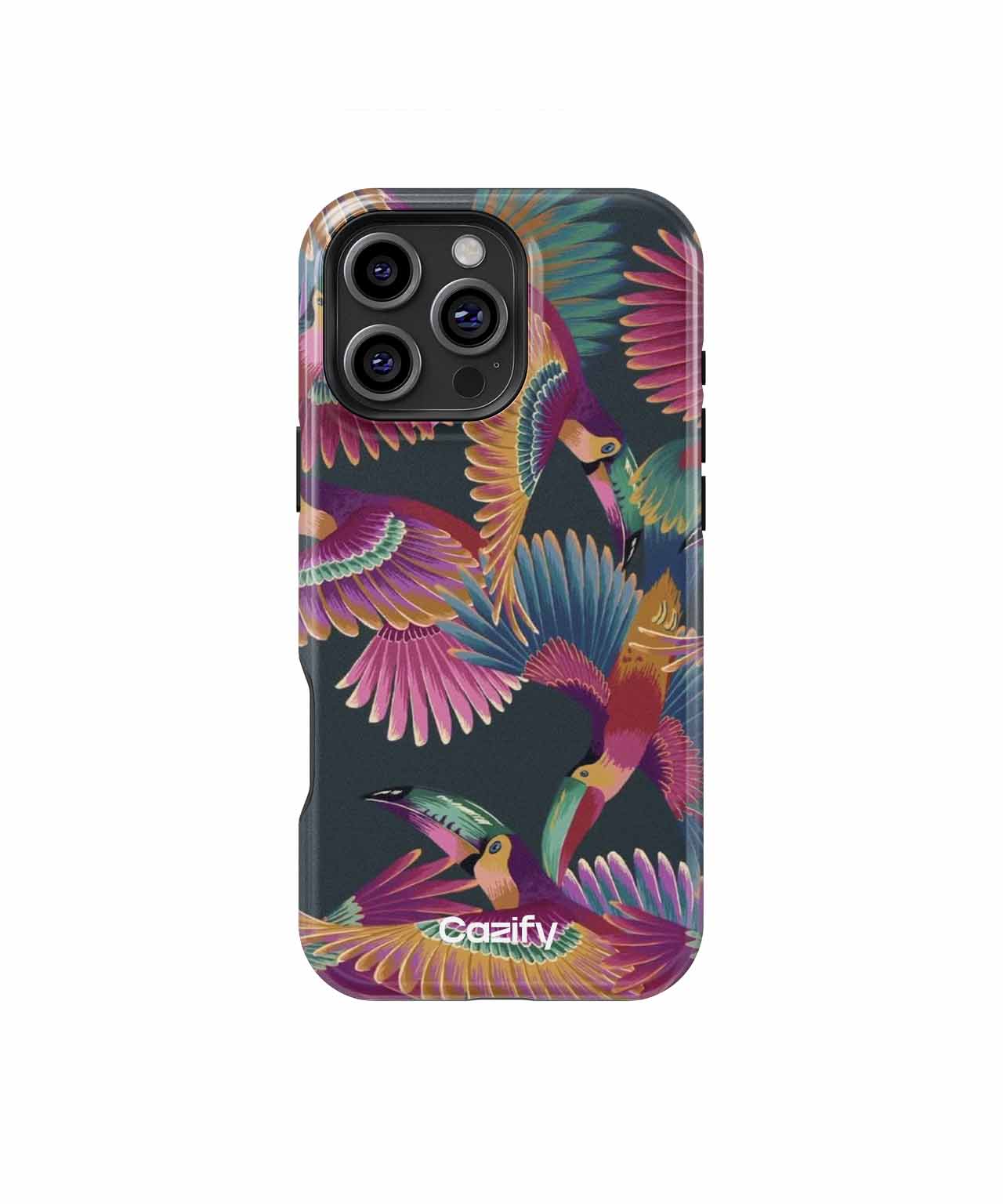 Vibrant Feathered Fiesta of Colors iPhone case Case Cazify - Delivery Canada