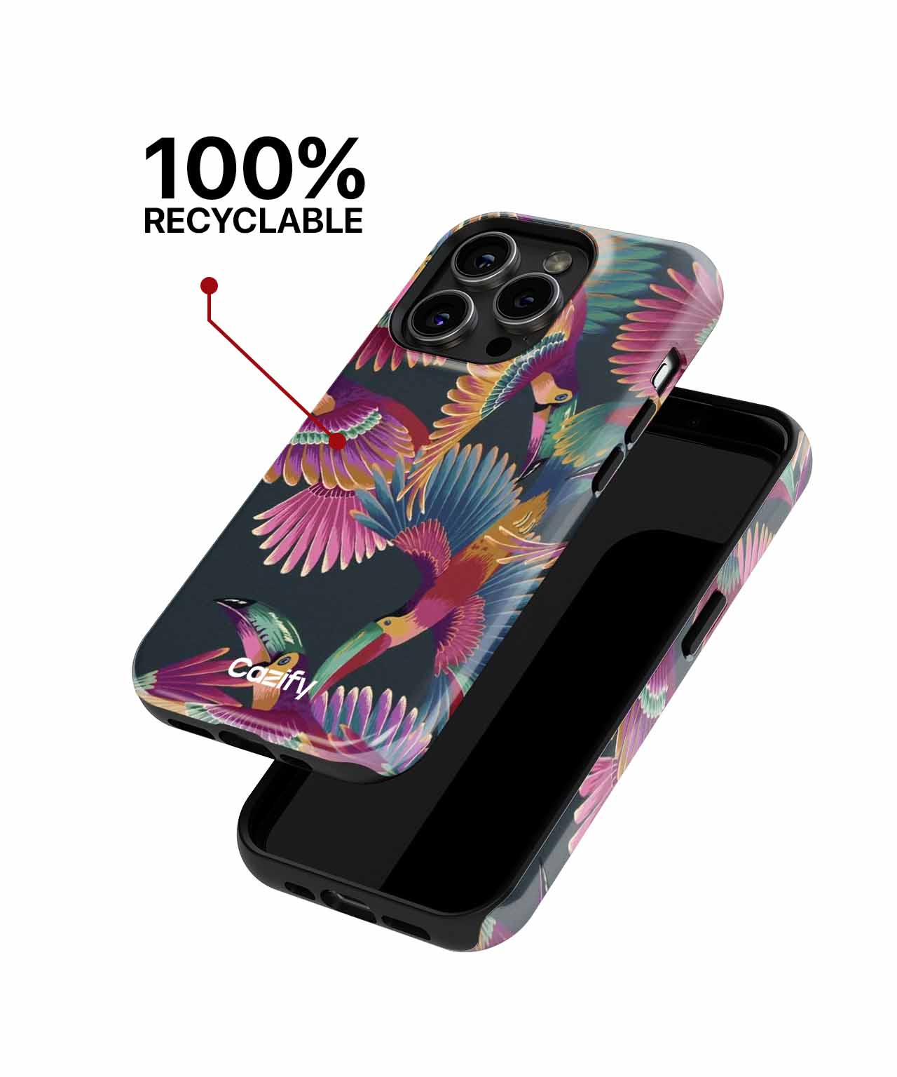 Vibrant Feathered Fiesta of Colors iPhone case Case Cazify - Delivery Canada