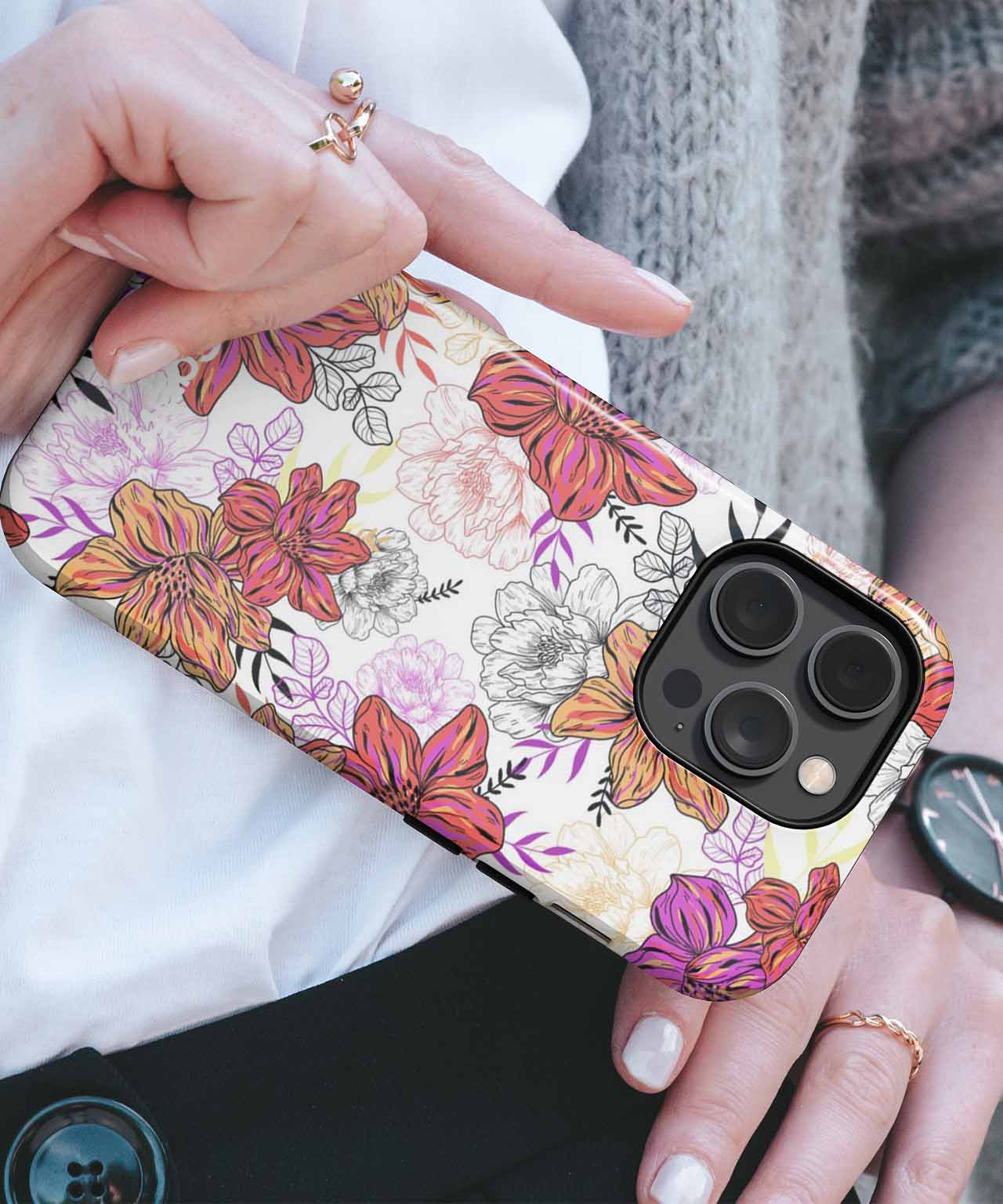 Vibrant Floral Explosion of Fun iPhone case Case Cazify - Delivery Canada