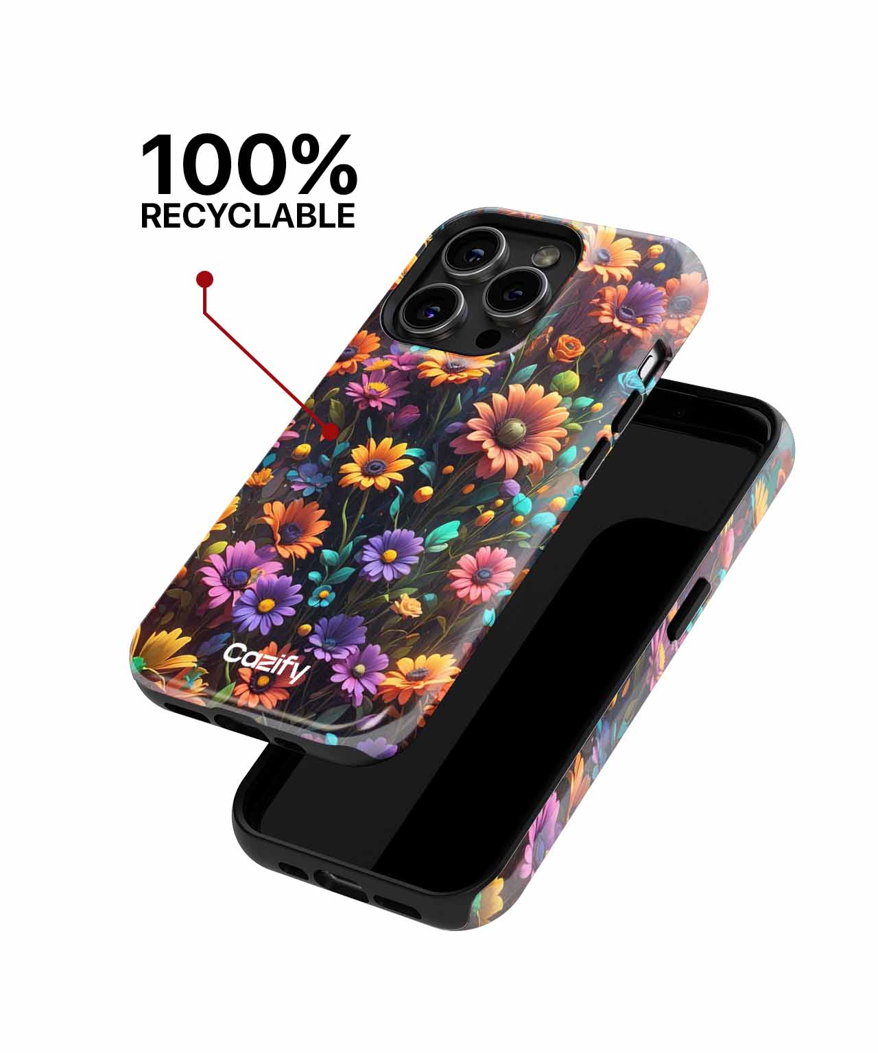 Vibrant Floral Fantasy Garden iPhone case Case Cazify - Delivery Canada