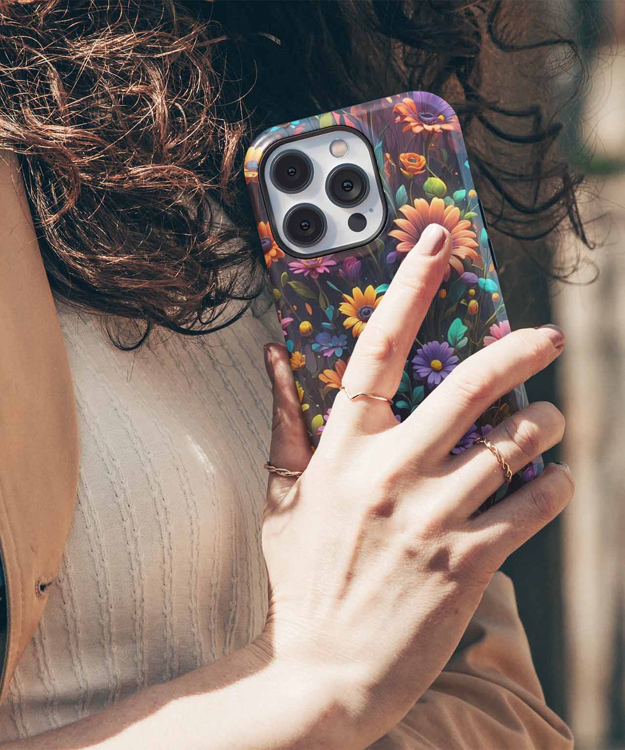 Vibrant Floral Fantasy Garden iPhone case Case Cazify - Delivery Canada
