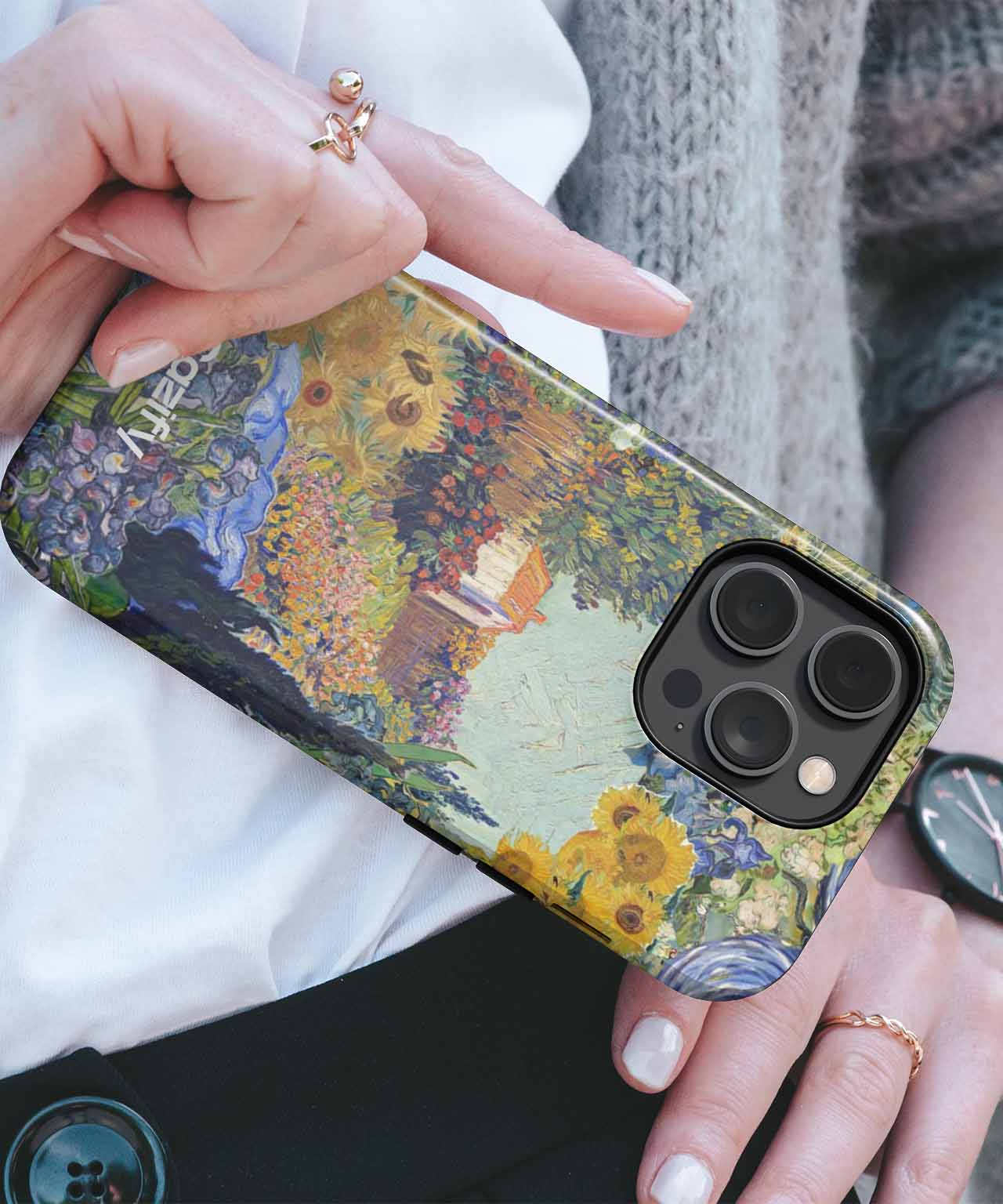 Vibrant Floral Whirlwind of Colors iPhone case Case Cazify - Delivery Canada