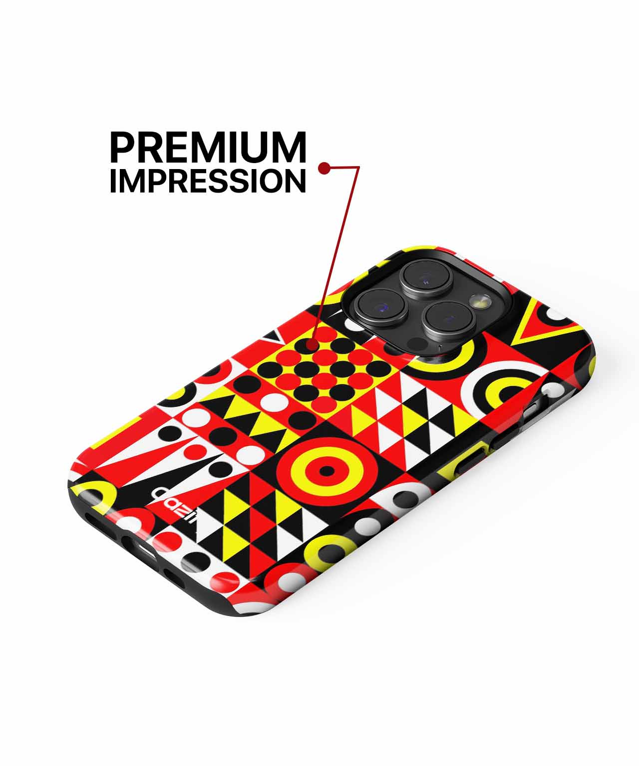 Vibrant Geometric Chaos of Colors iPhone case Case Cazify - Delivery Canada