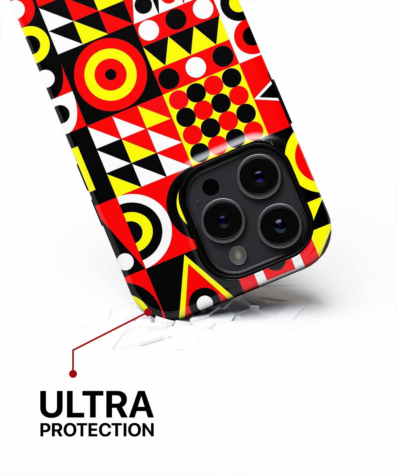 Vibrant Geometric Chaos of Colors iPhone case Case Cazify - Delivery Canada