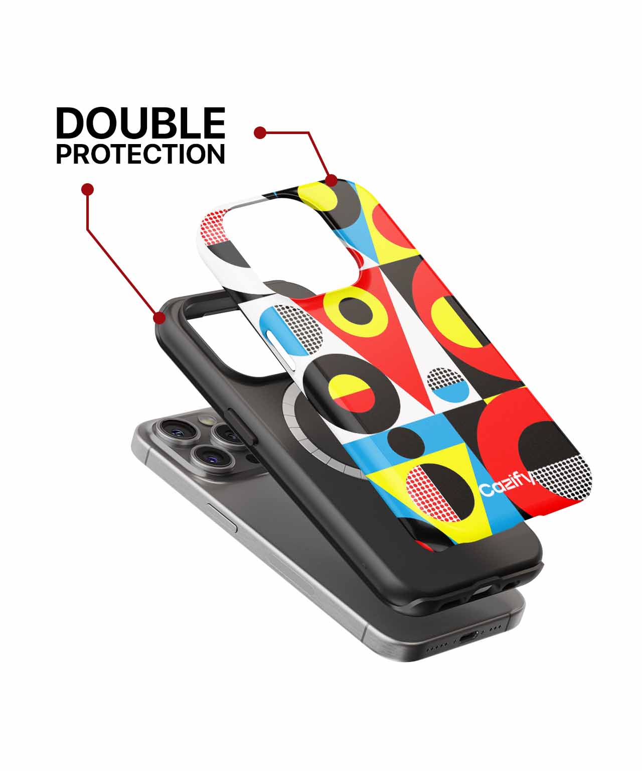 Vibrant Geometric Playground of Shapes iPhone case Case Cazify - Delivery Canada