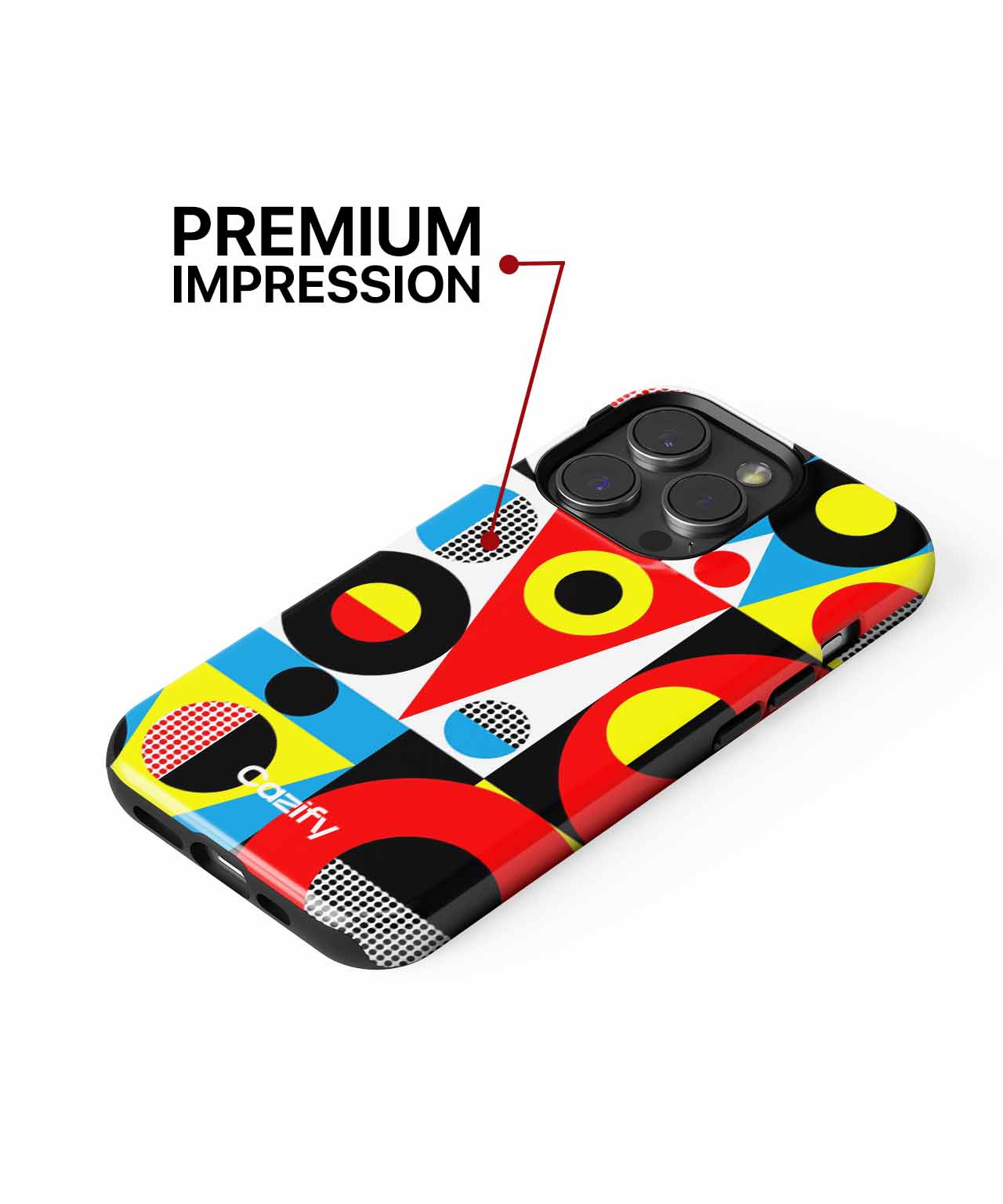 Vibrant Geometric Playground of Shapes iPhone case Case Cazify - Delivery Canada