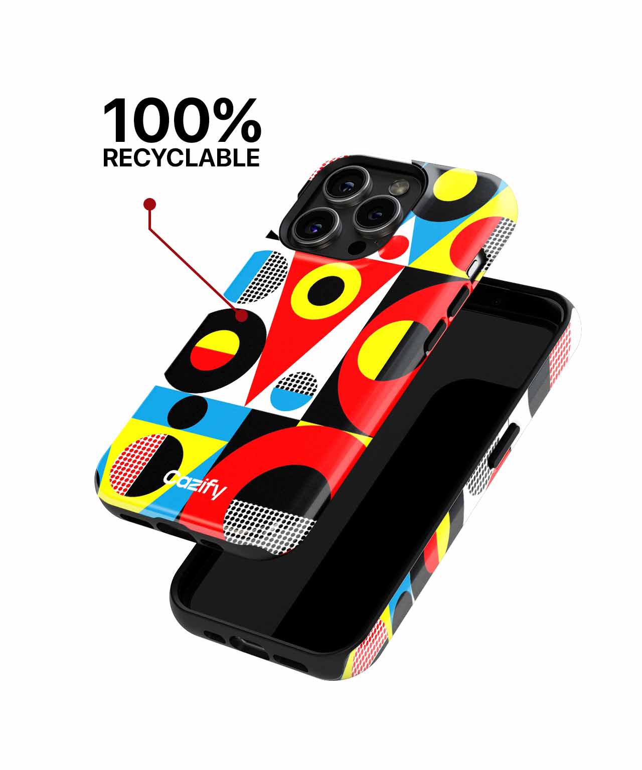 Vibrant Geometric Playground of Shapes iPhone case Case Cazify - Delivery Canada