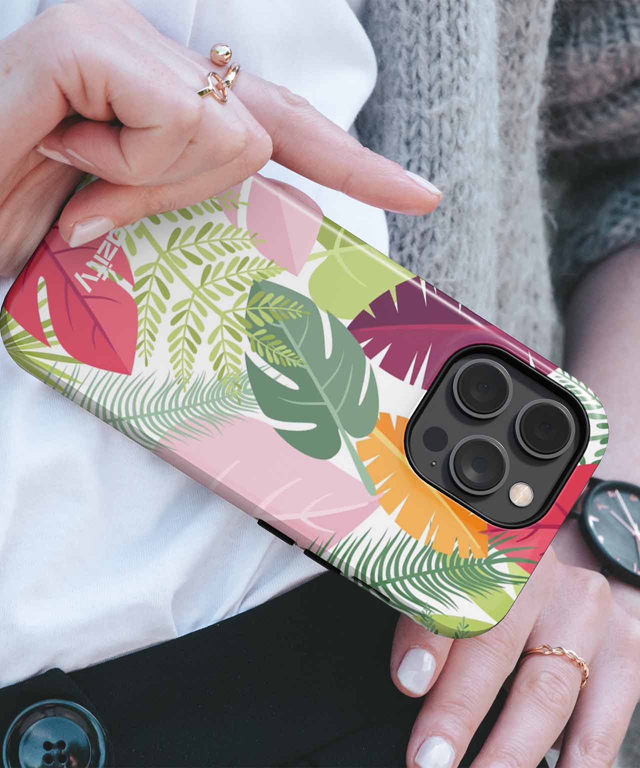 Vibrant Jungle Leaf Party iPhone case Case Cazify - Delivery Canada