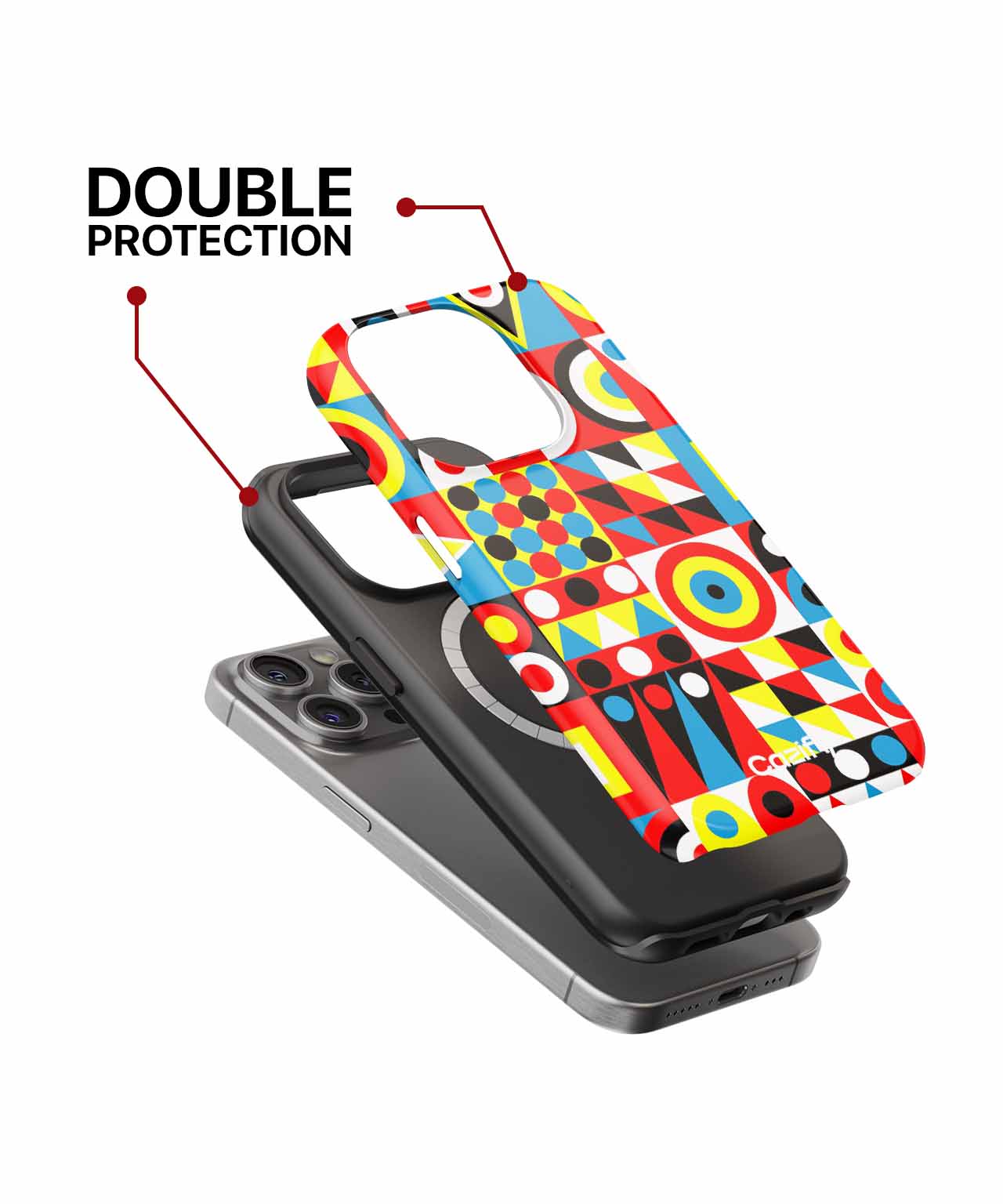 Vibrant Playful Geometric Art Explosion iPhone case Case Cazify - Delivery Canada